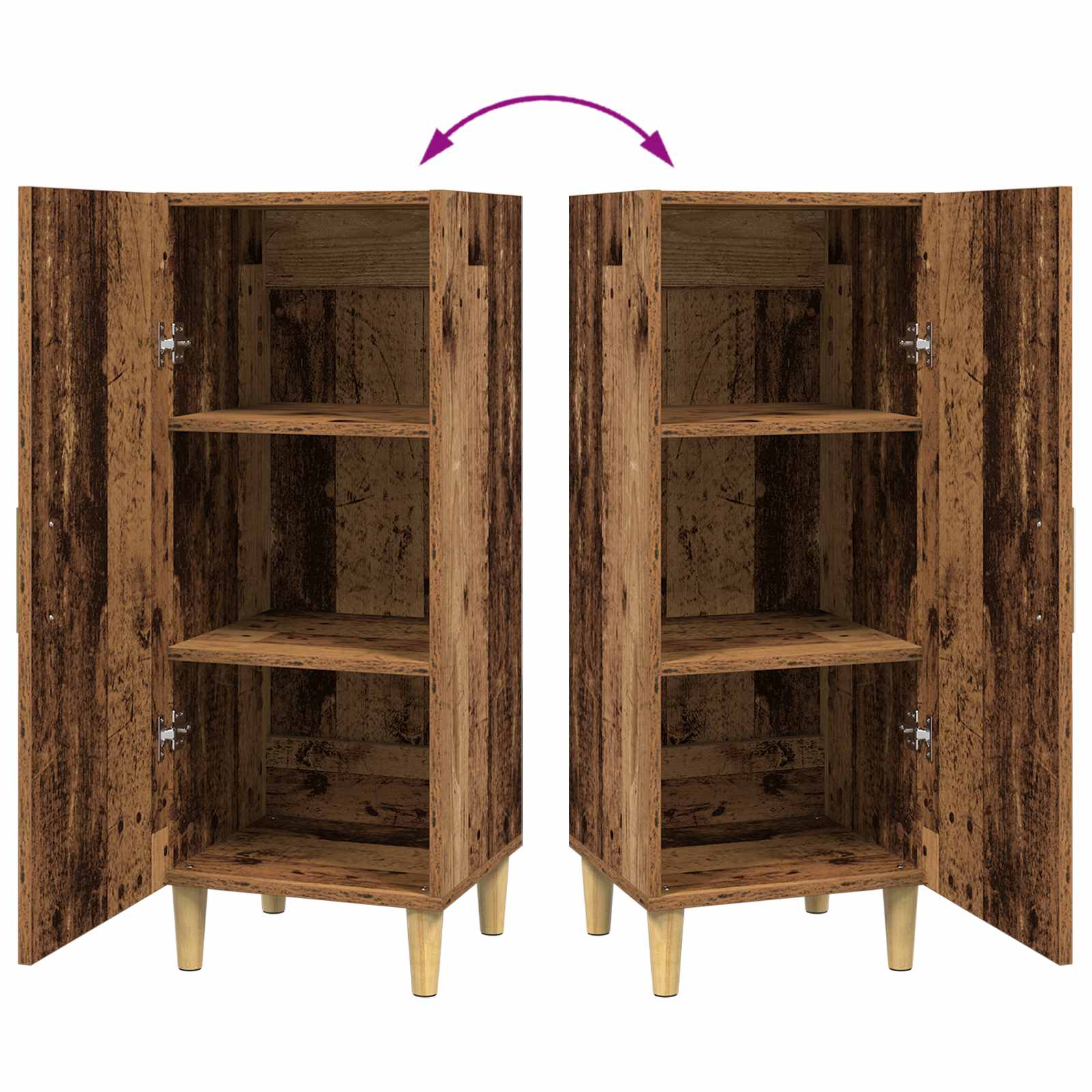 Buffet Bois Ancien 34,5 x 34 x 90 cm Bois d'ingénierie - XIOS