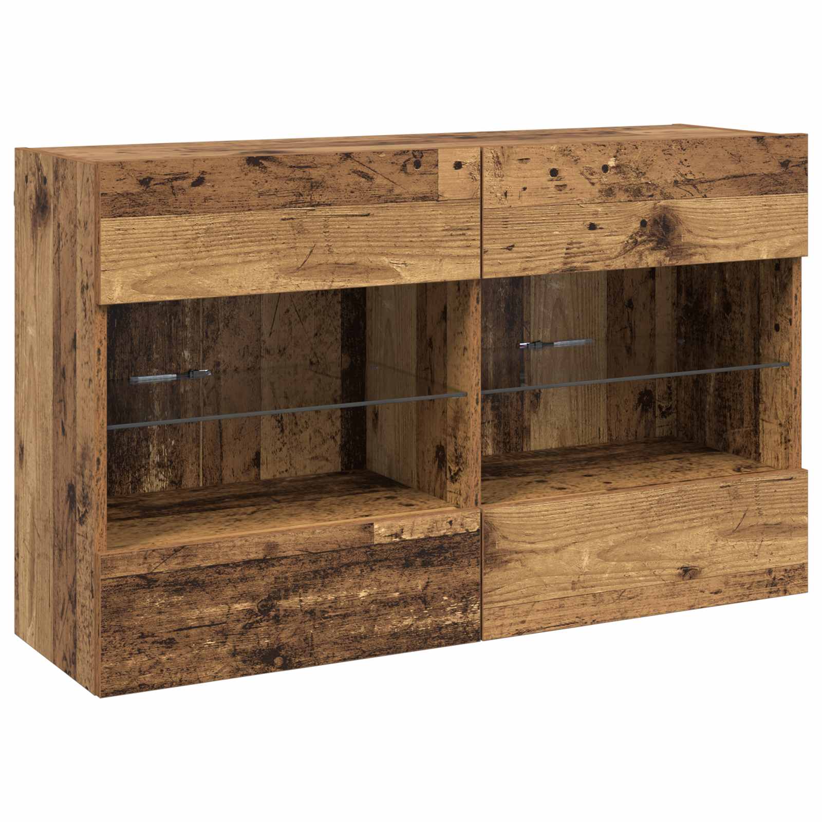 Meuble TV mural Montage mural Bois Ancien 98,5 x 30 x 60,5 cm - XIOS