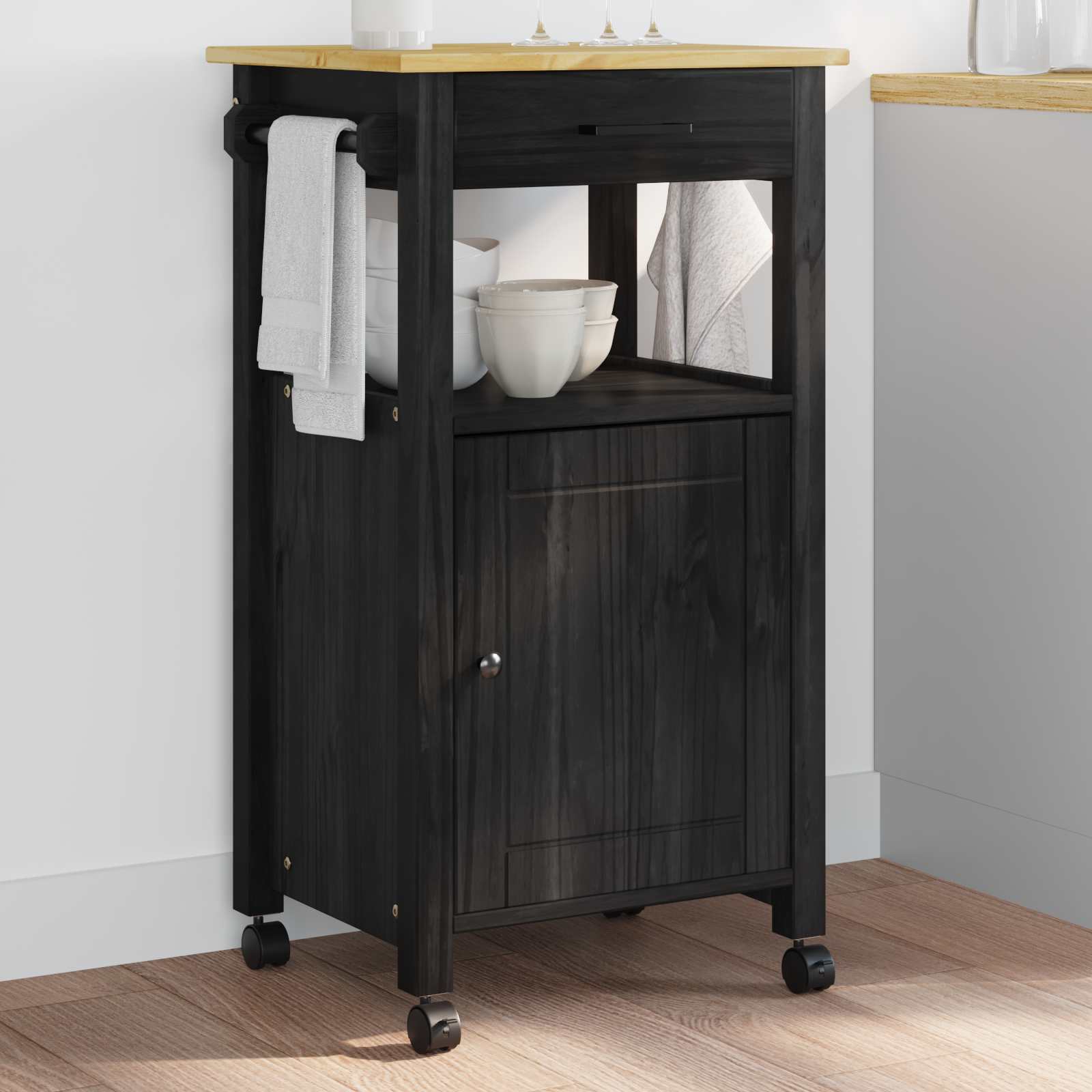 Chariot de cuisine Uni Noir - XIOS