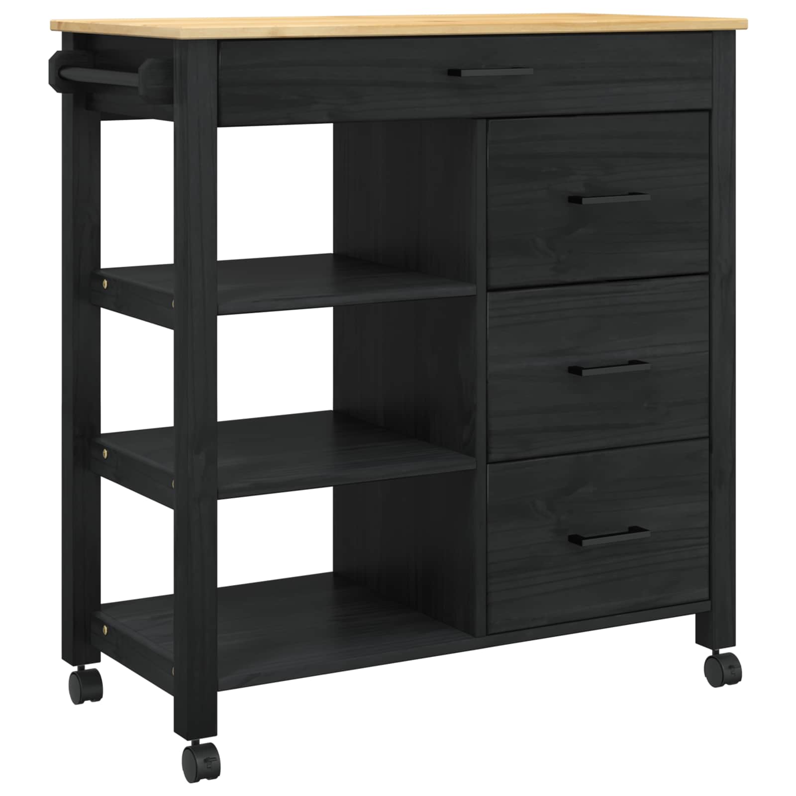 Chariot de cuisine Noir 84 x 40 x 88,5 cm - XIOS