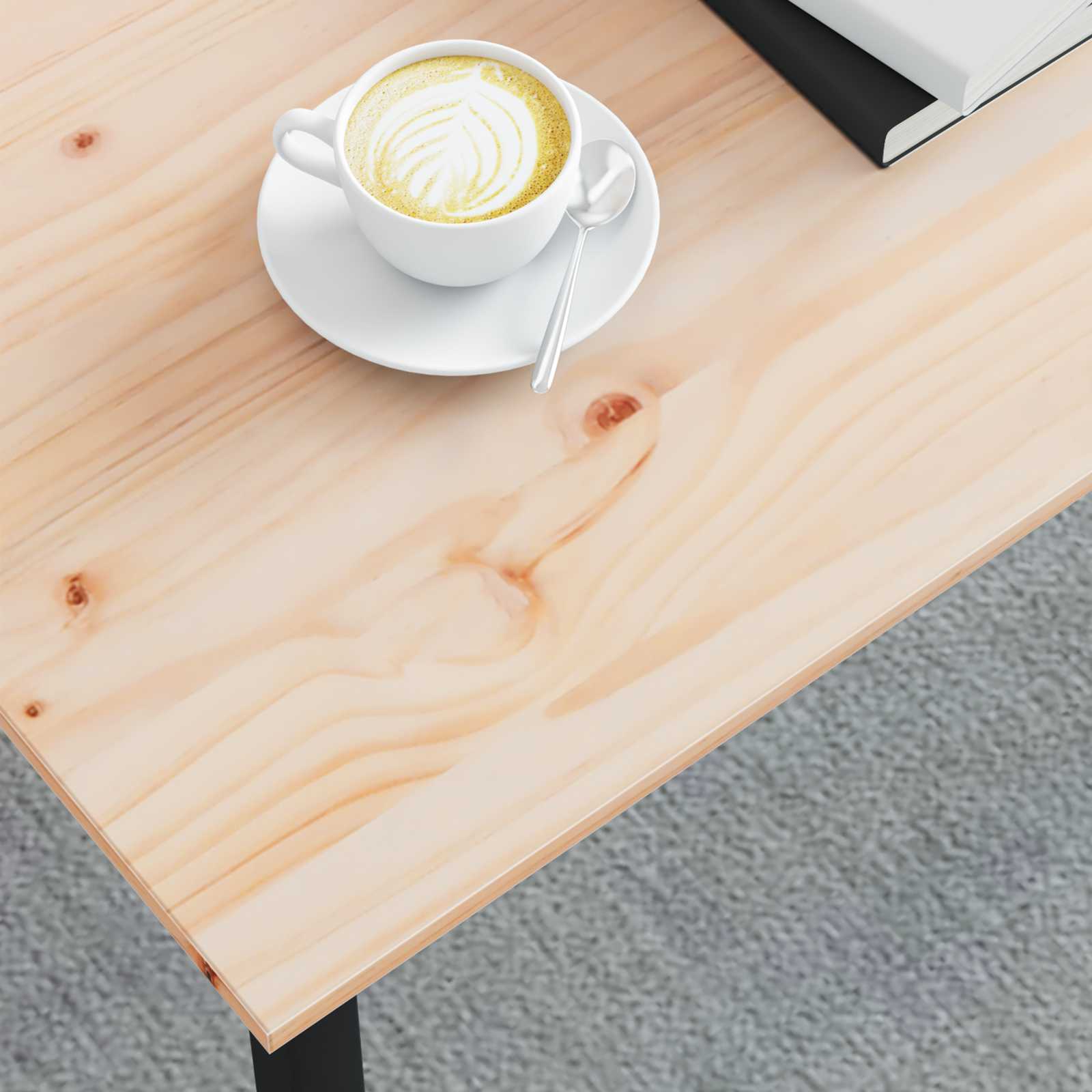 Table basse Naturel 100 x 50 x 45 cm Bois de pin massif - XIOS