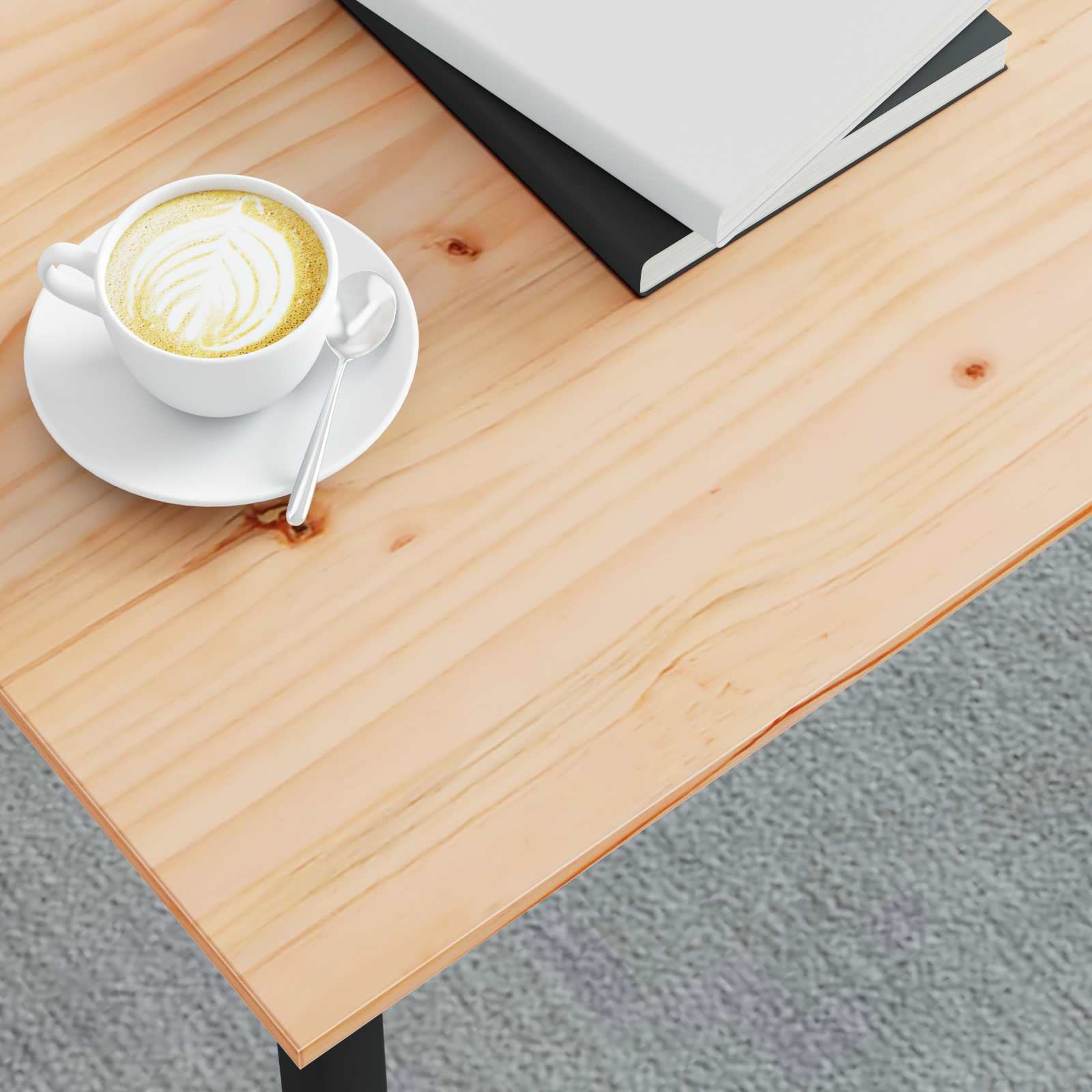 Table basse Naturel 100 x 100 x 45 cm Bois de pin massif - XIOS