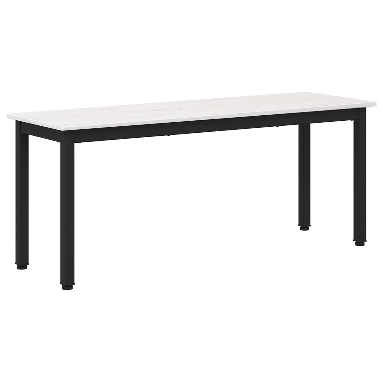banc Blanc 110 x 35 x 45 cm Bois de pin massif - XIOS