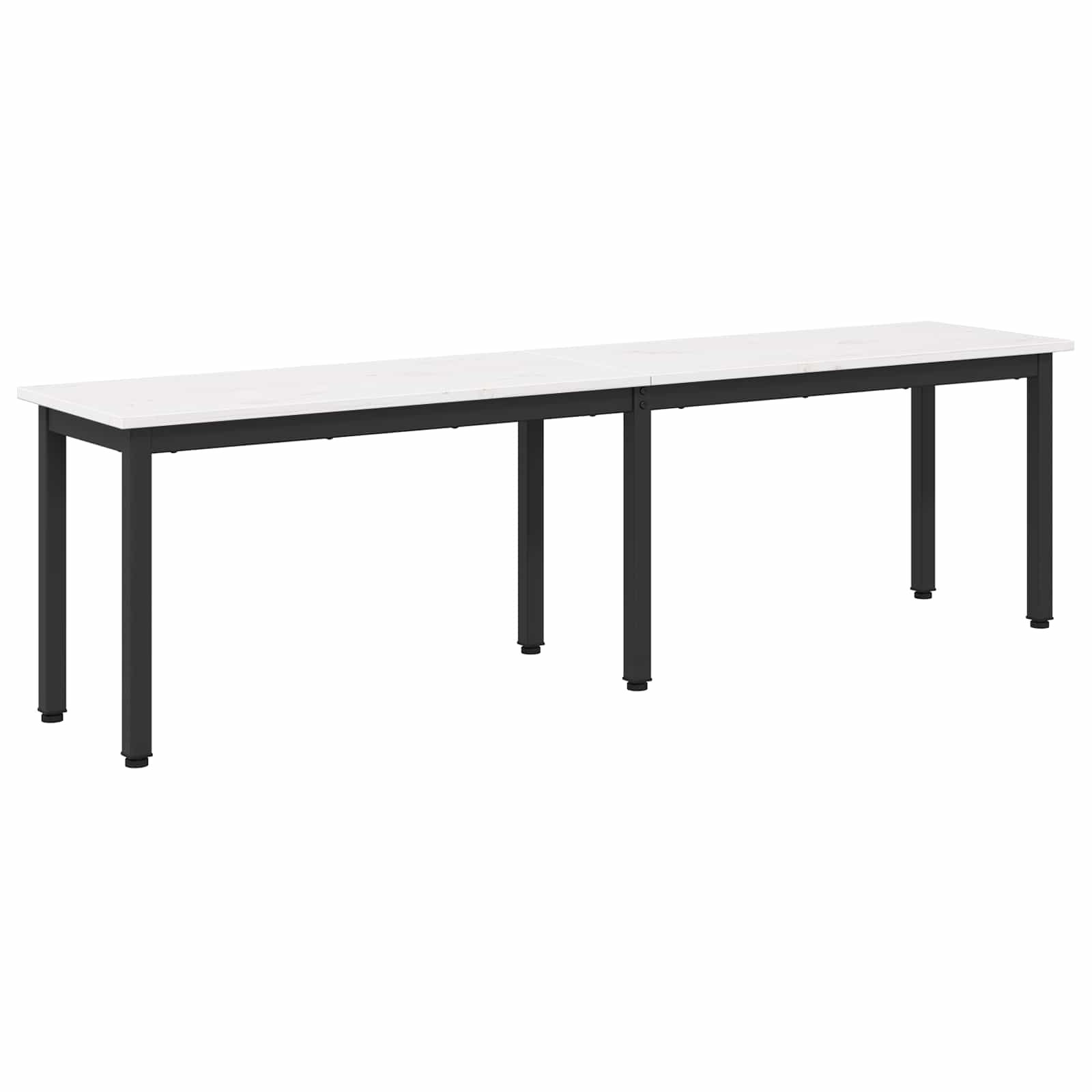 banc Blanc 160 x 35 x 45 cm Bois de pin massif