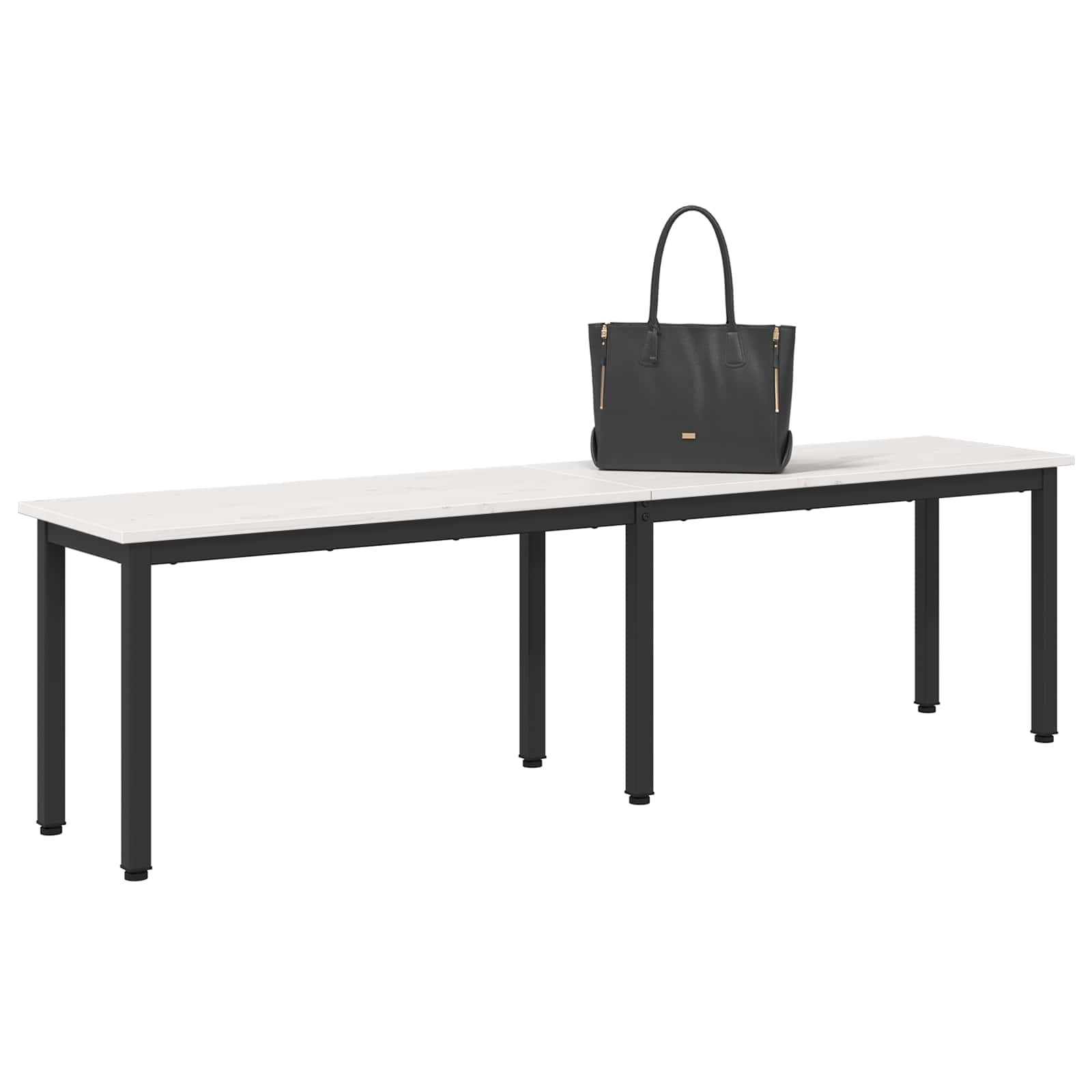 banc Blanc 160 x 35 x 45 cm Bois de pin massif