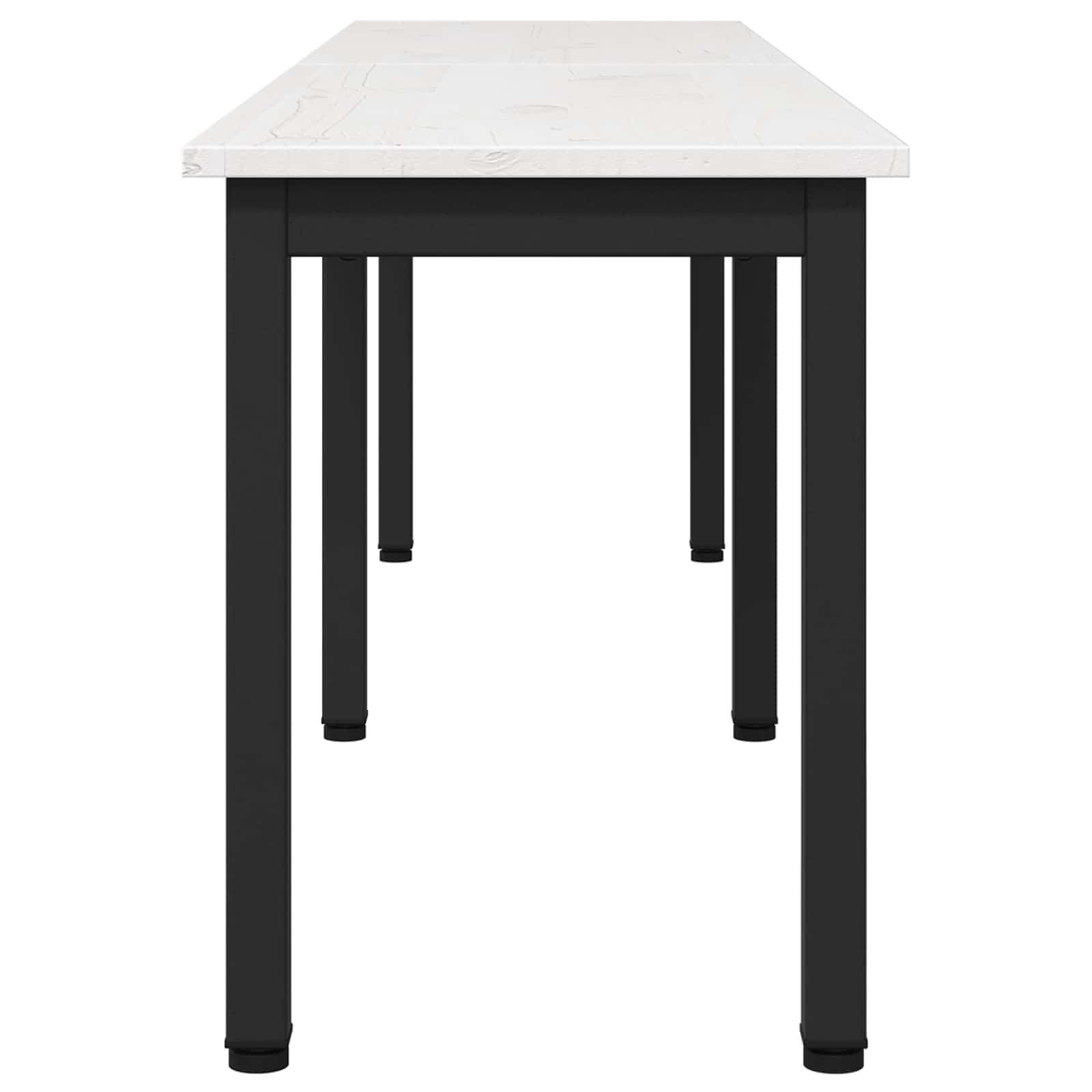 banc Blanc 160 x 35 x 45 cm Bois de pin massif