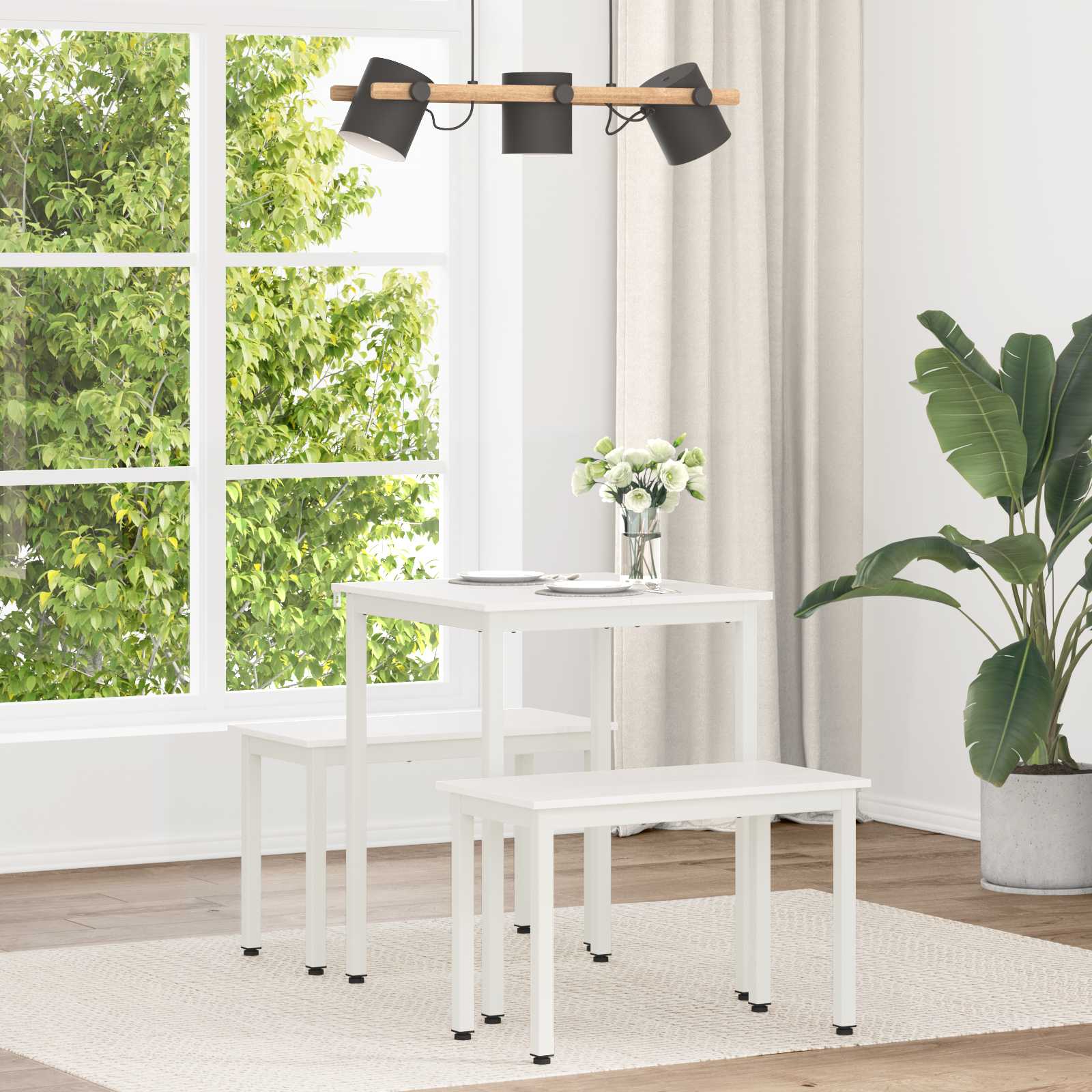 Table de salle à manger / Table de repas Blanc 60 x 60 x 75 cm - XIOS