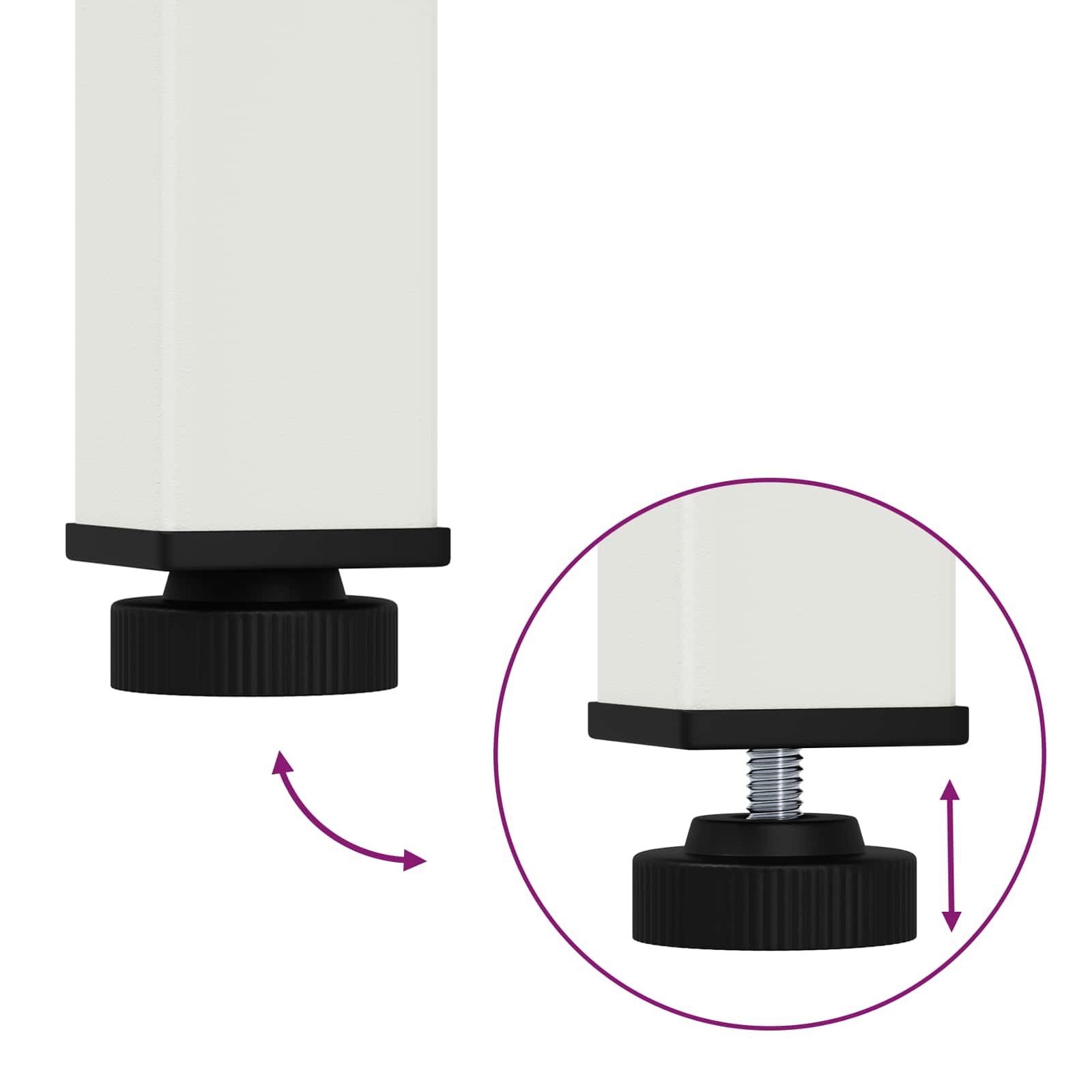 Table de salle à manger / Table de repas Blanc 60 x 60 x 75 cm - XIOS
