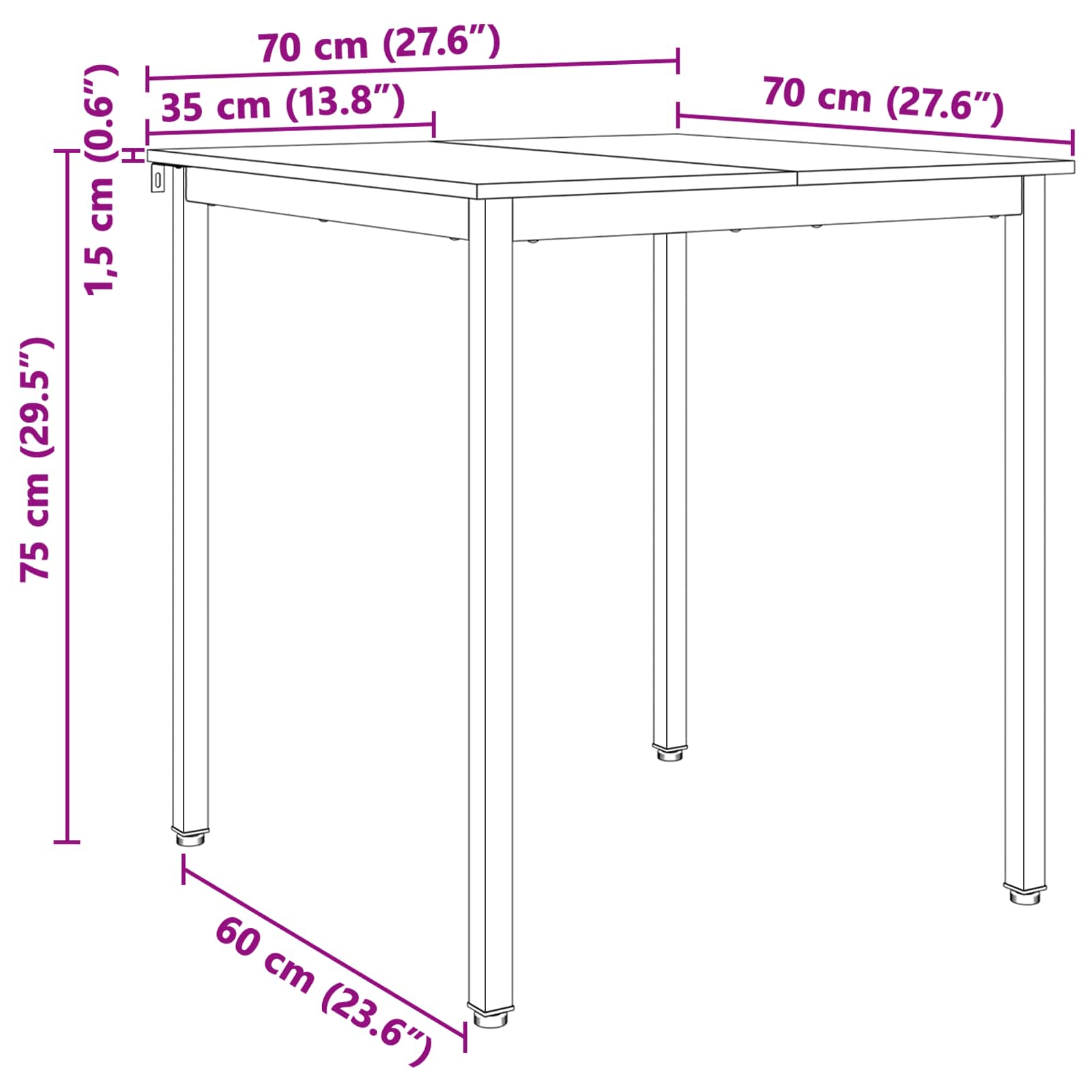 Table de salle à manger / Table de repas Naturel - XIOS