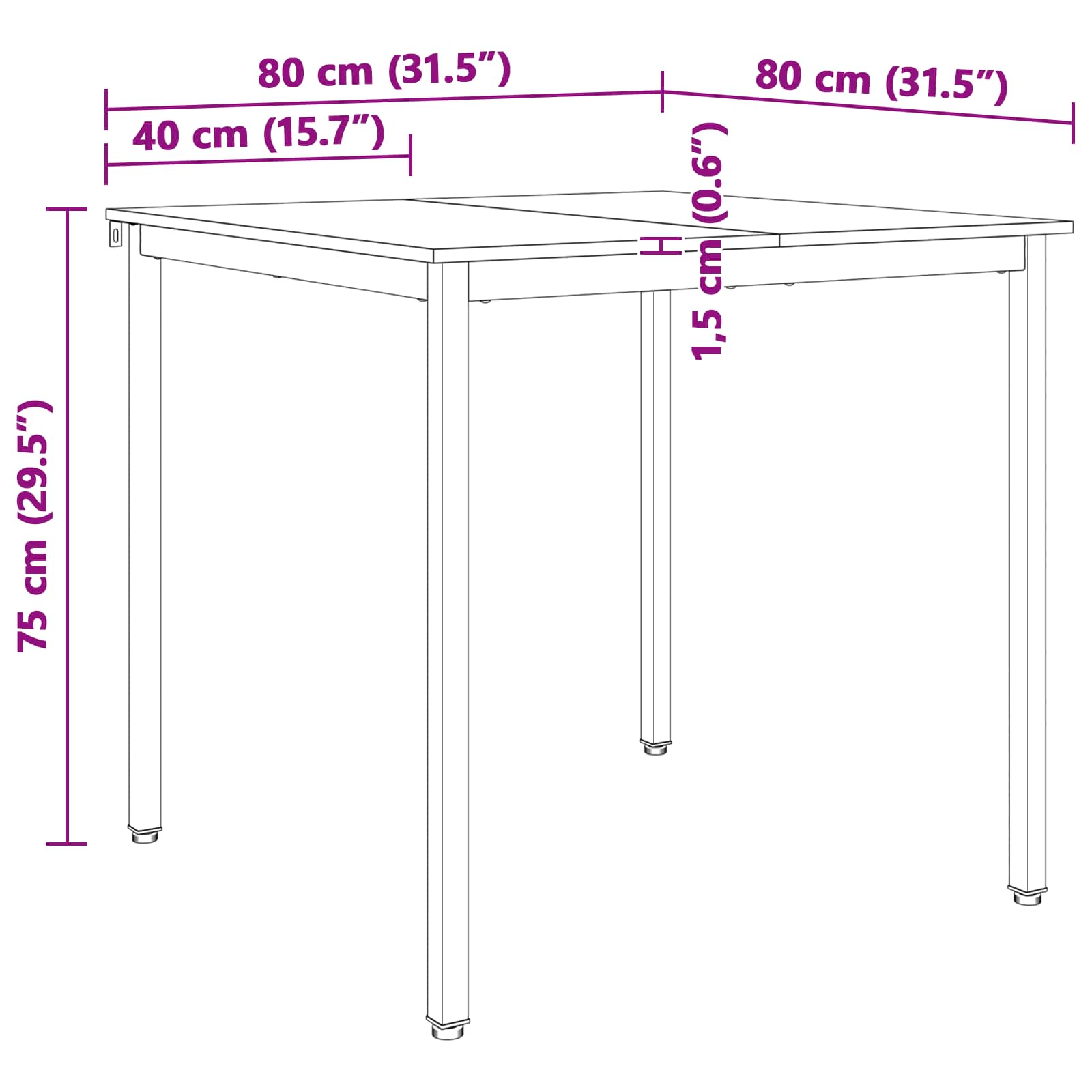 Table de salle à manger / Table de repas Naturel - XIOS