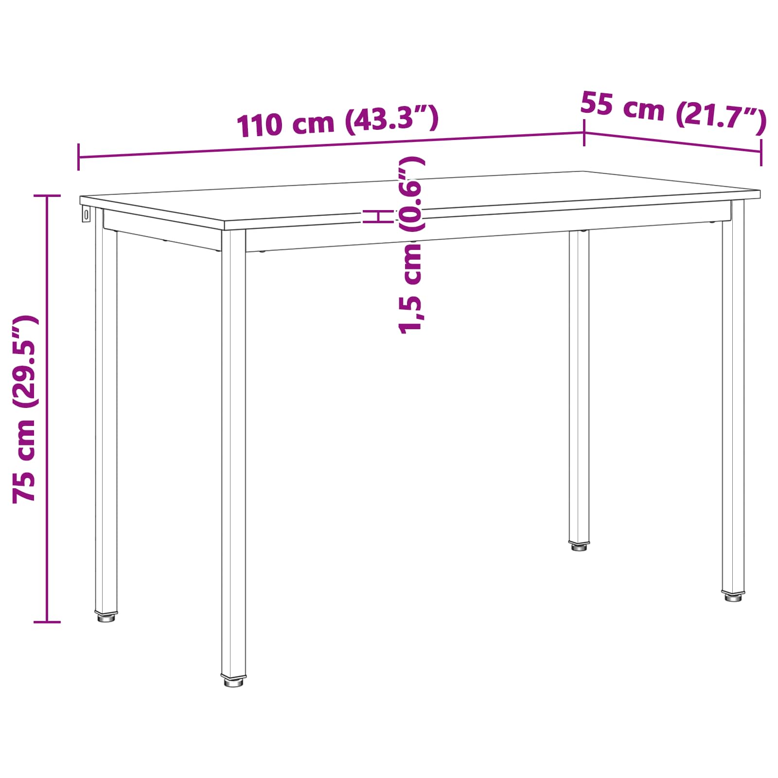 Table de salle à manger / Table de repas Naturel - XIOS