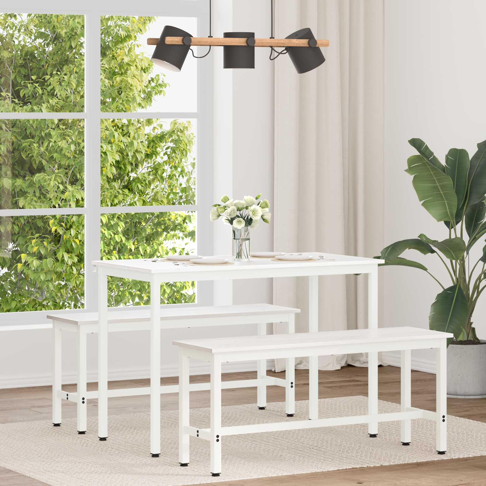 Table de salle à manger / Table de repas Blanc 110 x 55 x 75 cm - XIOS