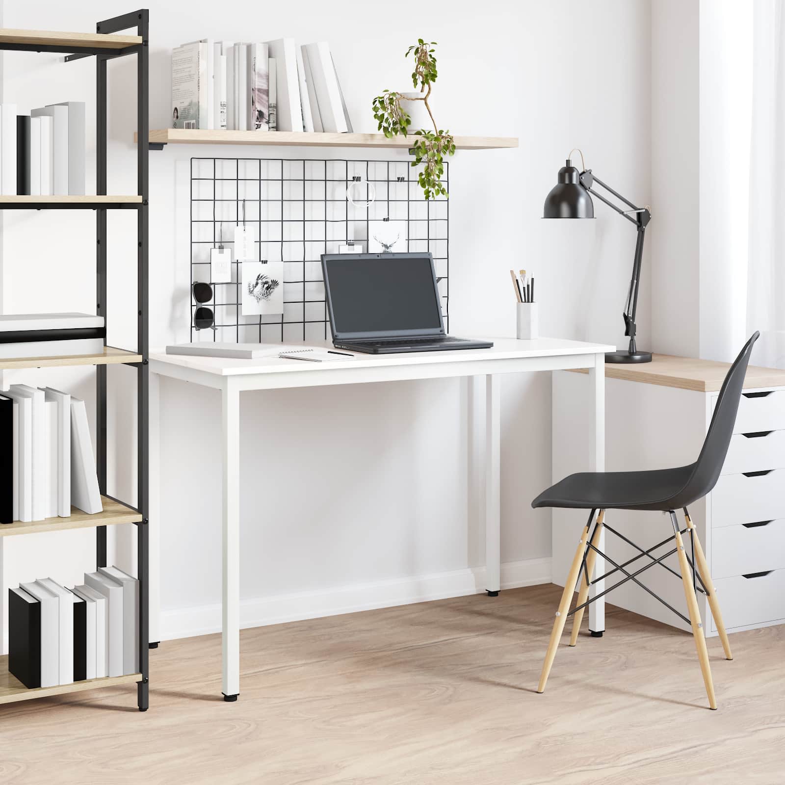 Table de salle à manger / Table de repas Blanc 110 x 55 x 75 cm - XIOS