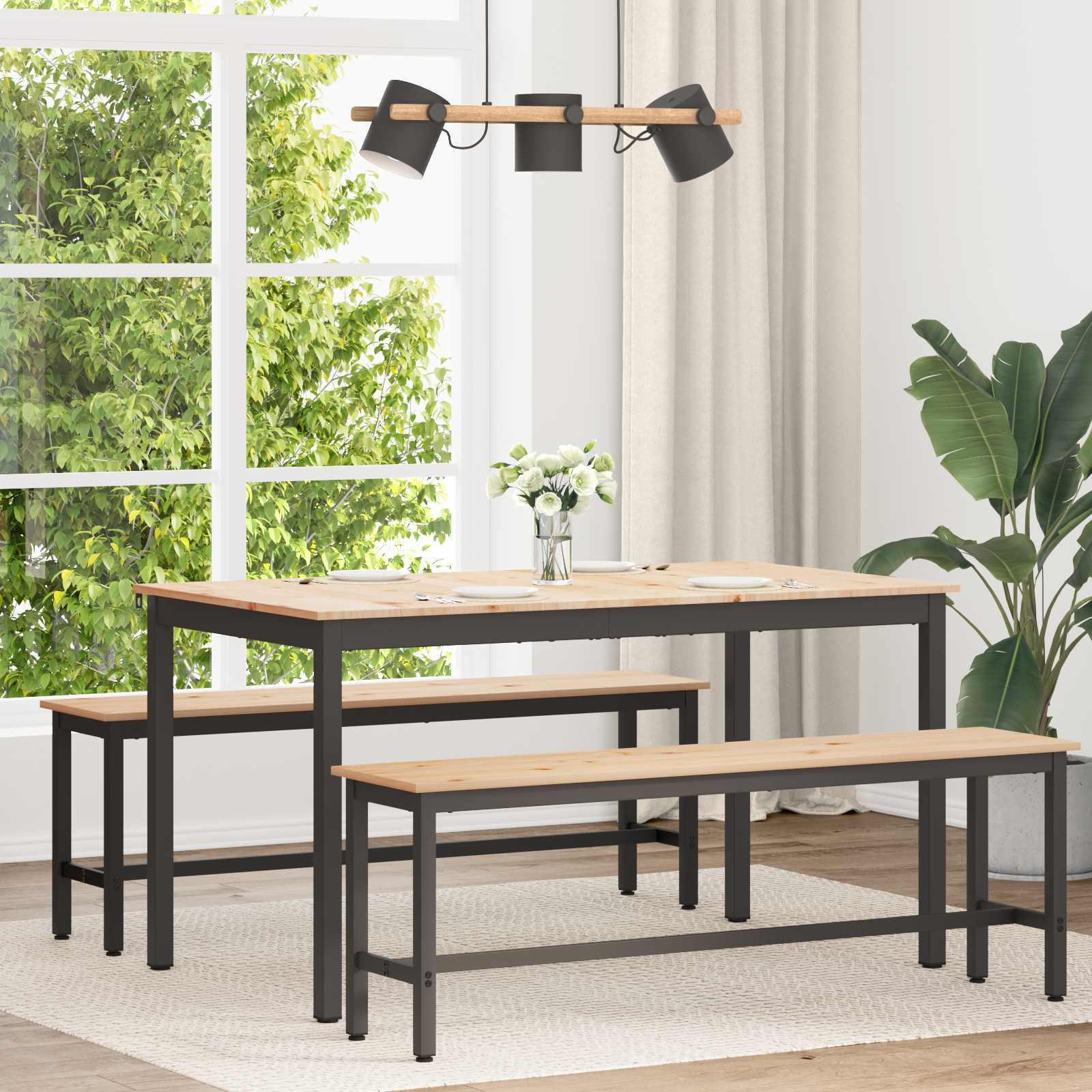 Table de salle à manger / Table de repas Naturel - XIOS