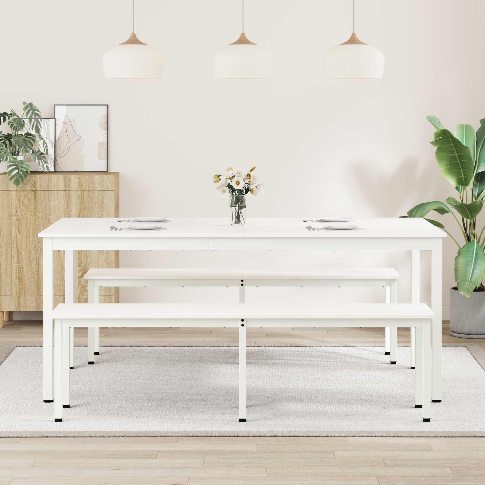 Table de salle à manger / Table de repas Blanc 180 x 90 x 75 cm - XIOS