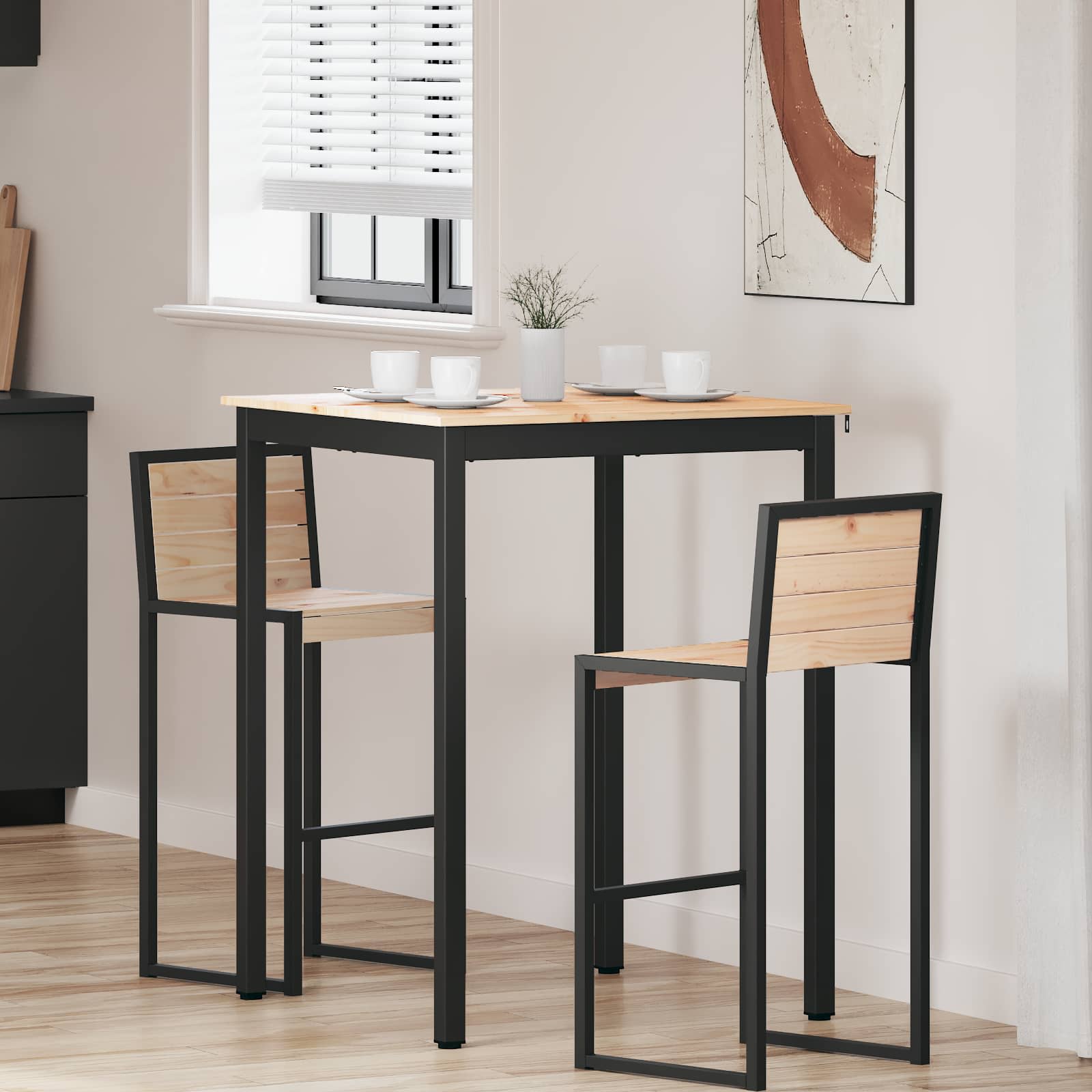 Table de bar Naturel 110 x 55 x 105 cm Bois de pin massif - XIOS