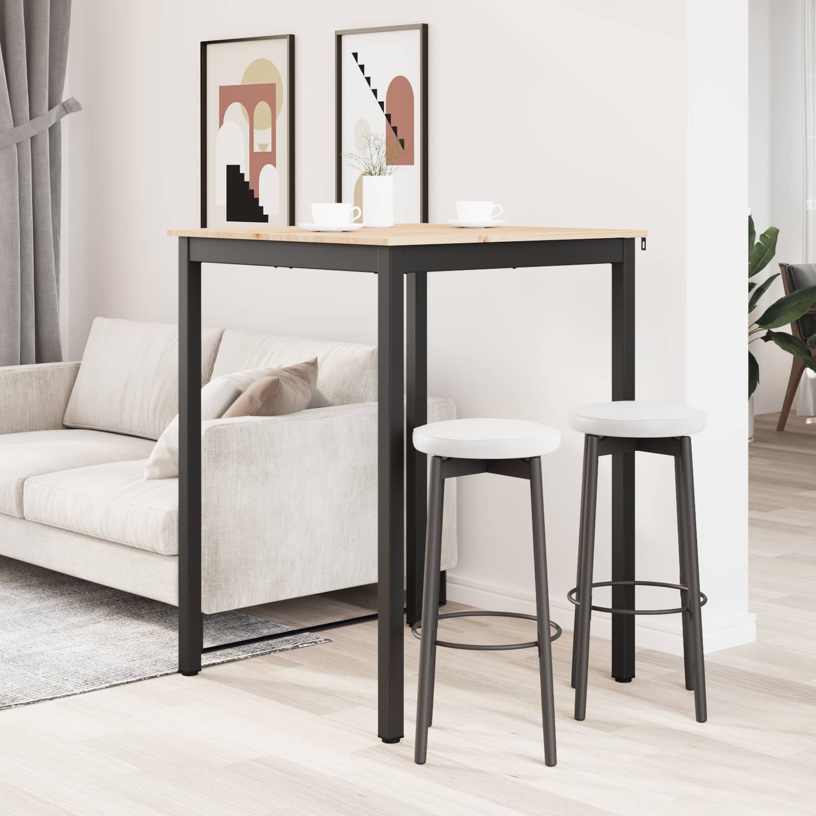 Table de bar Naturel 110 x 55 x 105 cm Bois de pin massif - XIOS