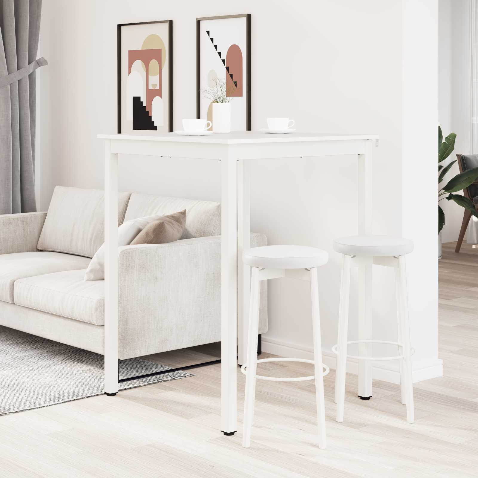 Table de bar Blanc 110 x 55 x 105 cm Bois de pin massif - XIOS