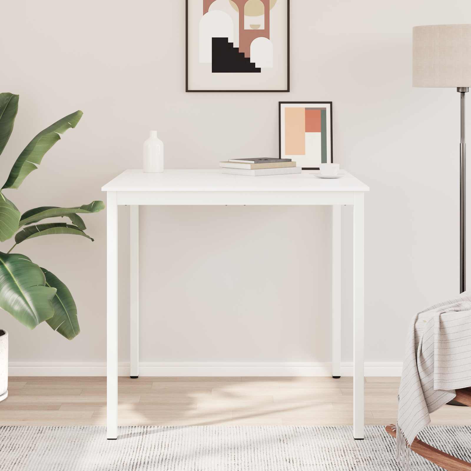 Table de bar Blanc 110 x 55 x 105 cm Bois de pin massif - XIOS