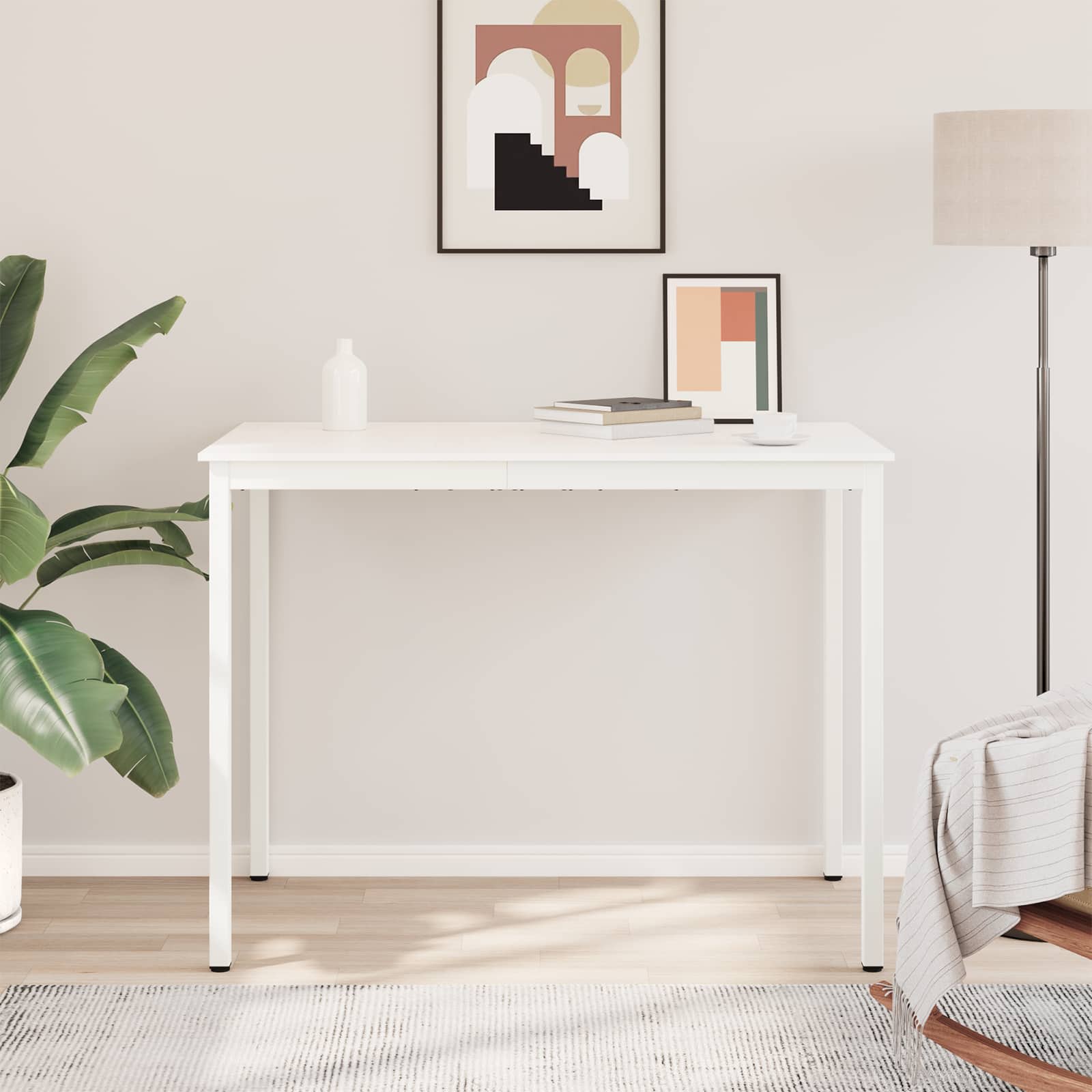 Table de bar Blanc 110 x 55 x 105 cm Bois de pin massif - XIOS