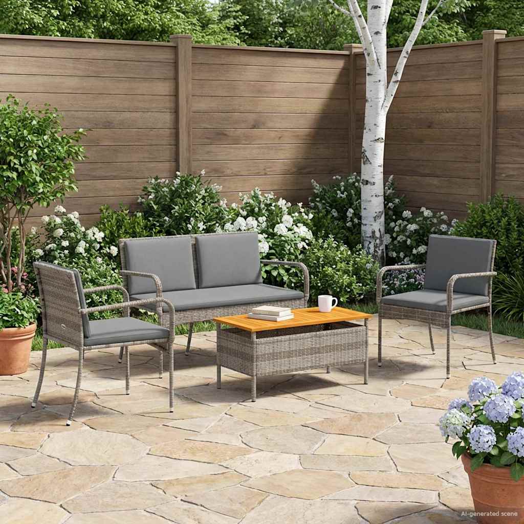 Ensemble de jardin avec coussin acier - XIOS