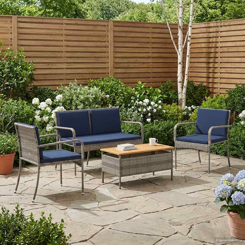 Ensemble de jardin avec coussin acier - XIOS