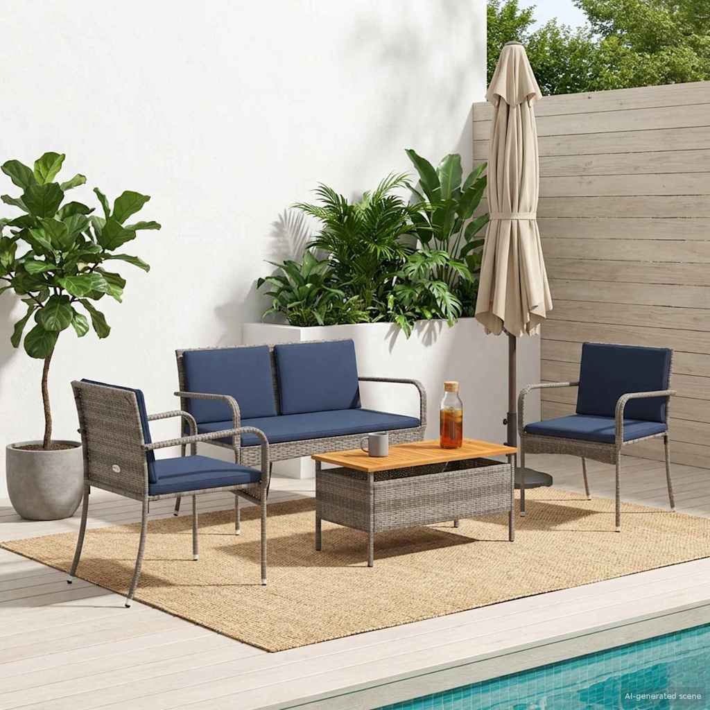 Ensemble de jardin avec coussin acier - XIOS