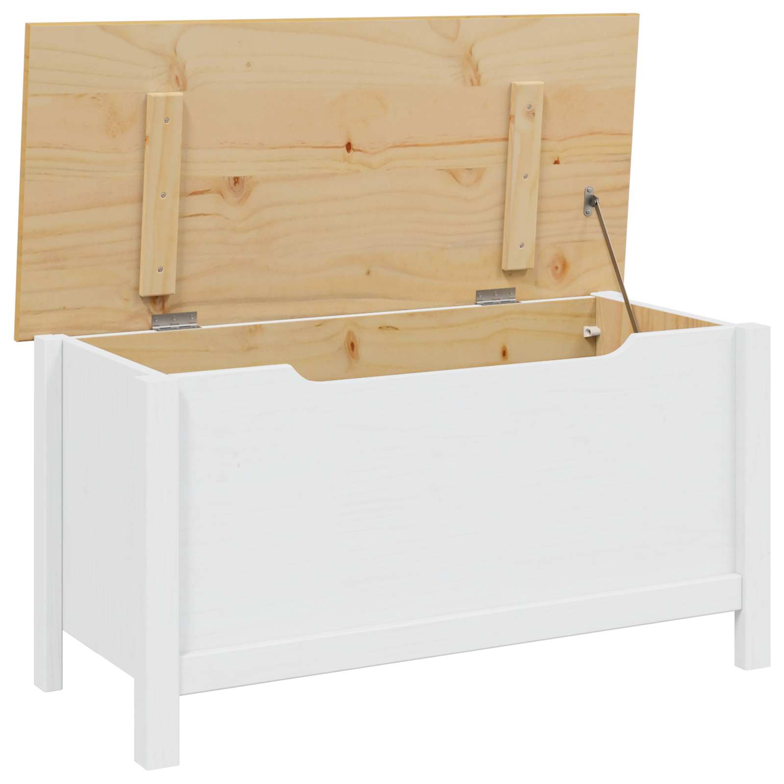 Boîte de rangement HILL Blanc et marron miel 90 x 40 x 45 cm - XIOS
