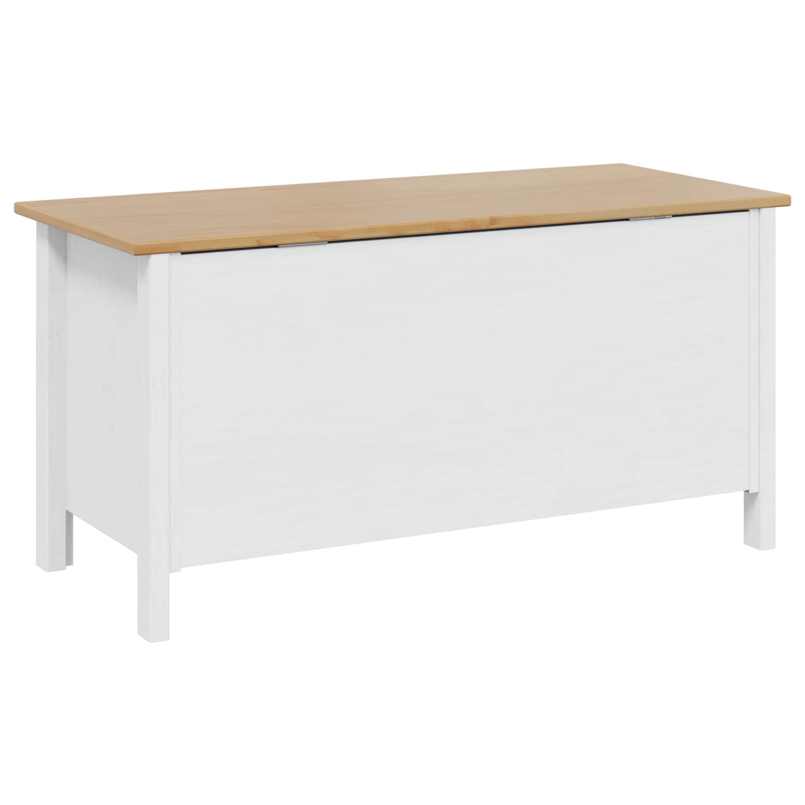 Boîte de rangement HILL Blanc et marron miel 90 x 40 x 45 cm - XIOS