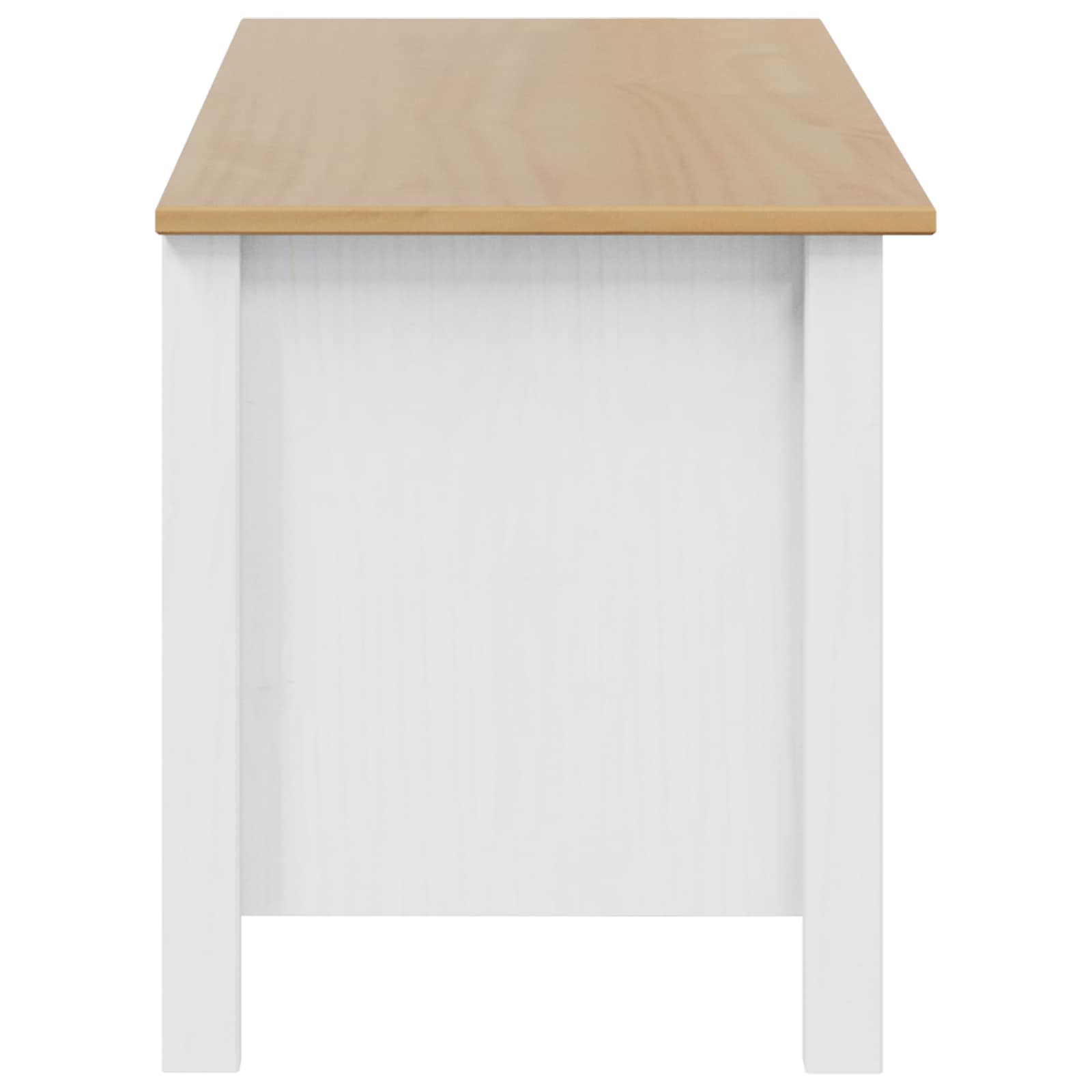 Boîte de rangement HILL Blanc et marron miel 90 x 40 x 45 cm - XIOS