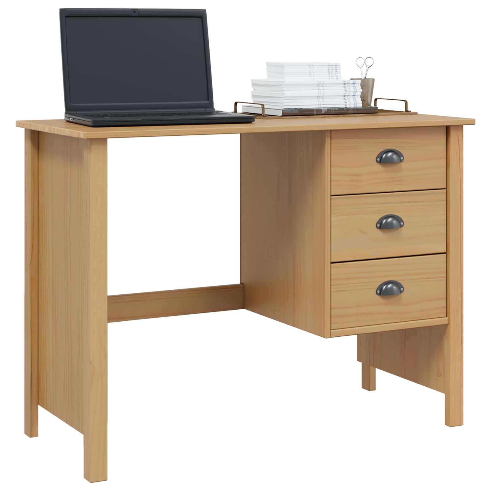 Bureau avec tiroirs avec tiroir Marron miel 100 x 45 x 74 cm - XIOS