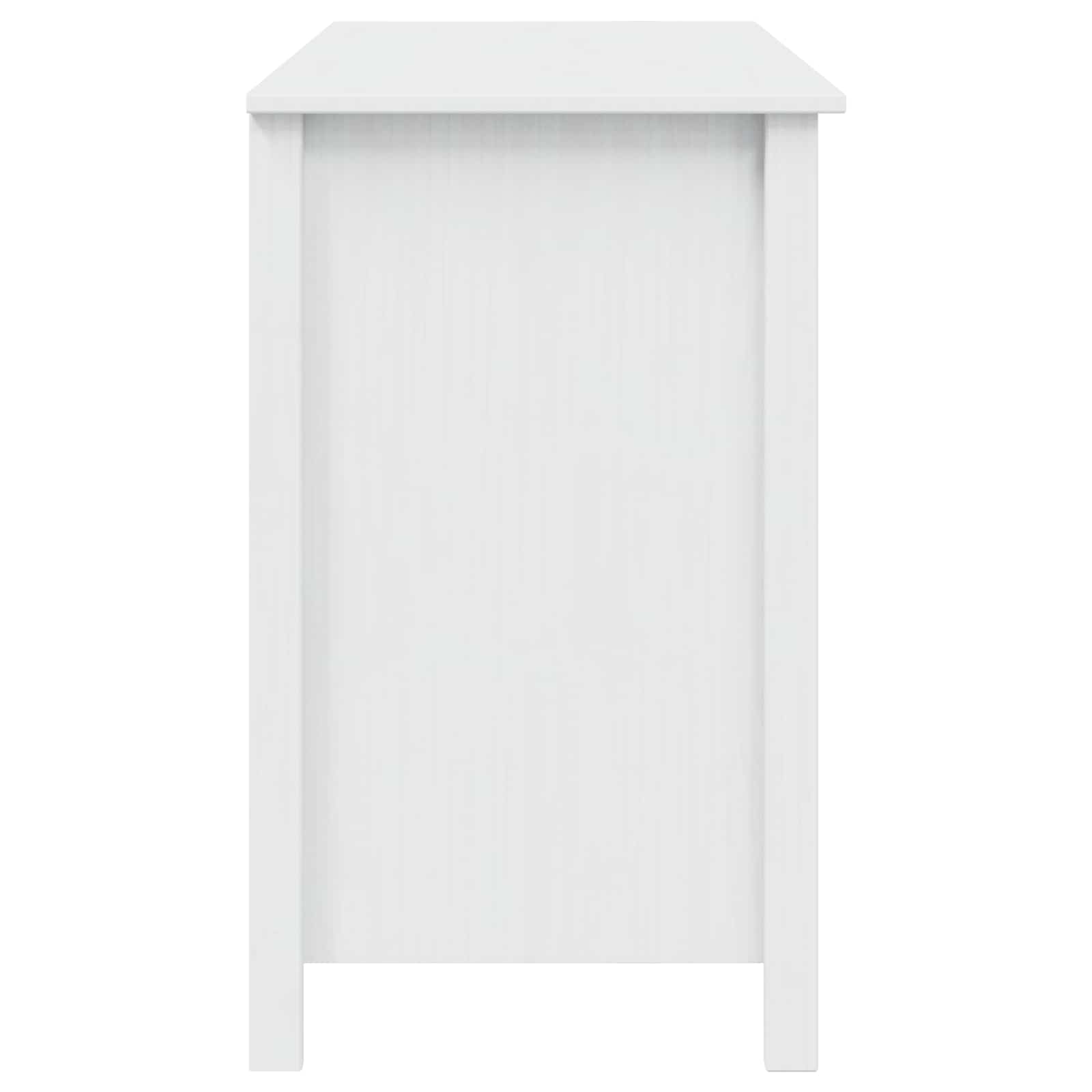 Bureau avec tiroirs Blanc 100 x 45 x 74 cm Bois de Pin Massif - XIOS