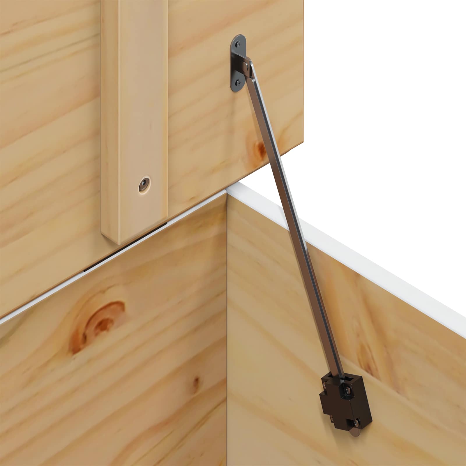 Table basse Blanc et marron miel 79,5 x 79,5 x 49 cm - XIOS