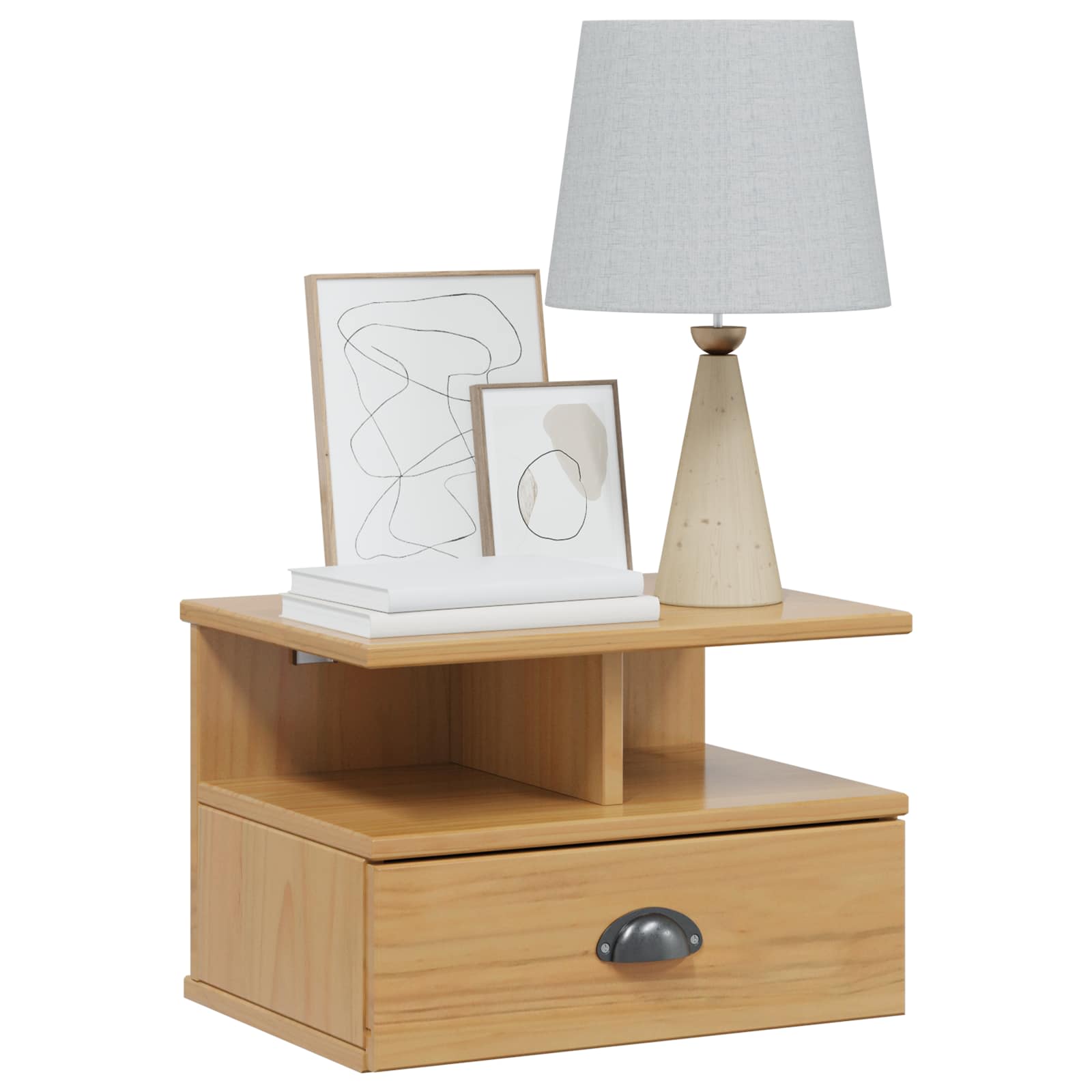 Cabinet de chevet avec tiroir Marron miel 40 x 31 x 27 cm - XIOS