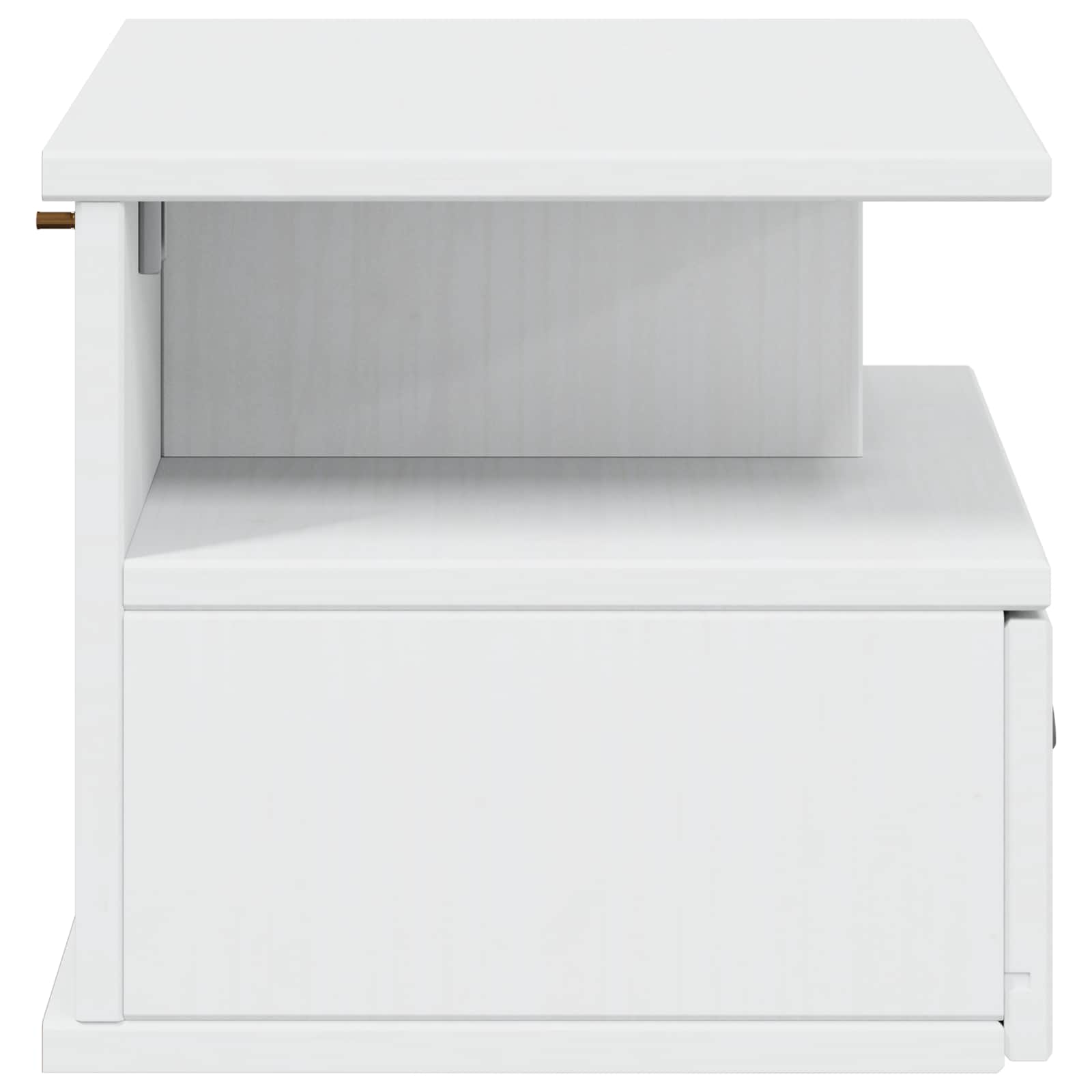 Cabinet de chevet Blanc 40 x 31 x 27 cm Bois de Pin Massif - XIOS