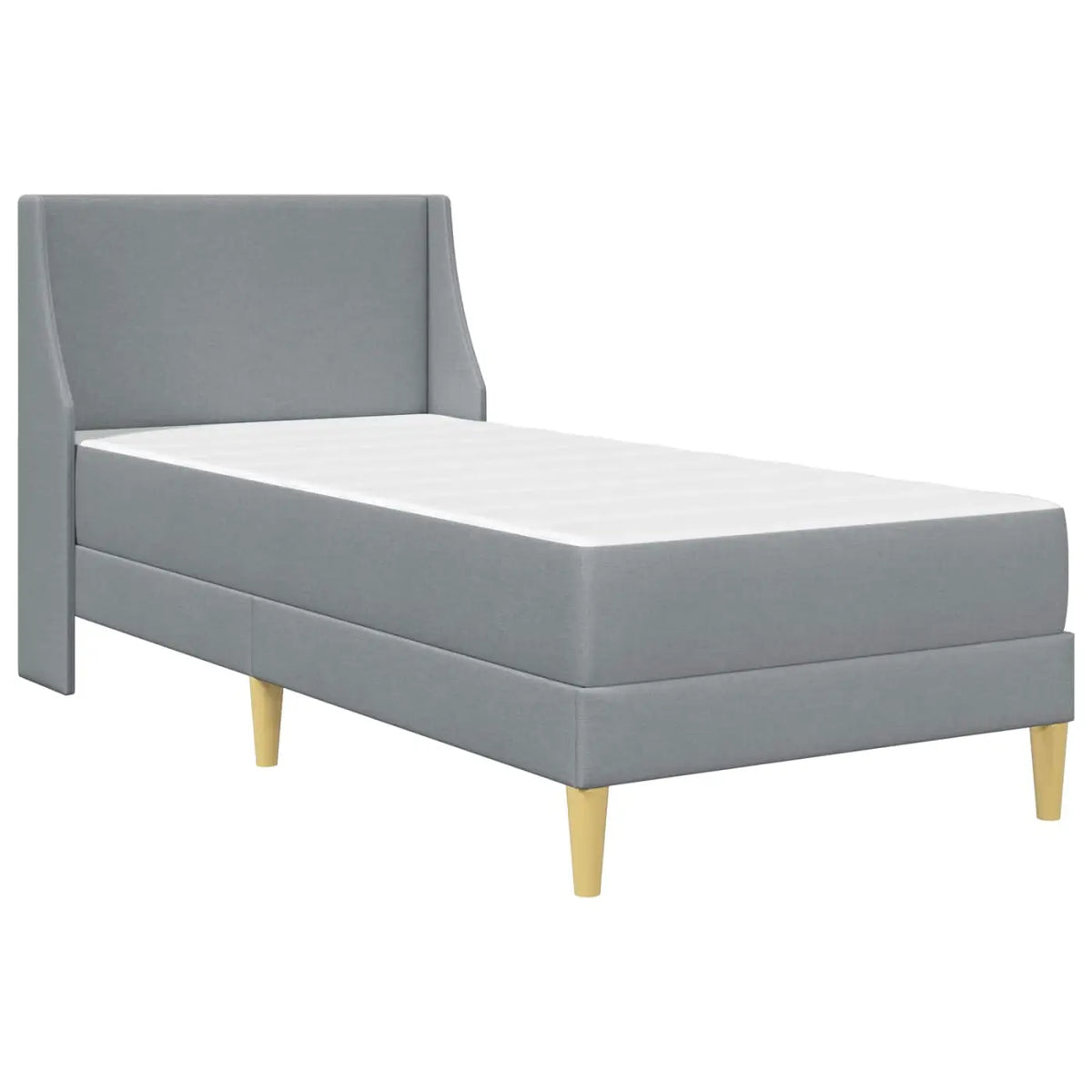 Cadre de lit avec matelas Gris clair 90 x 200 cm Polyester - XIOS