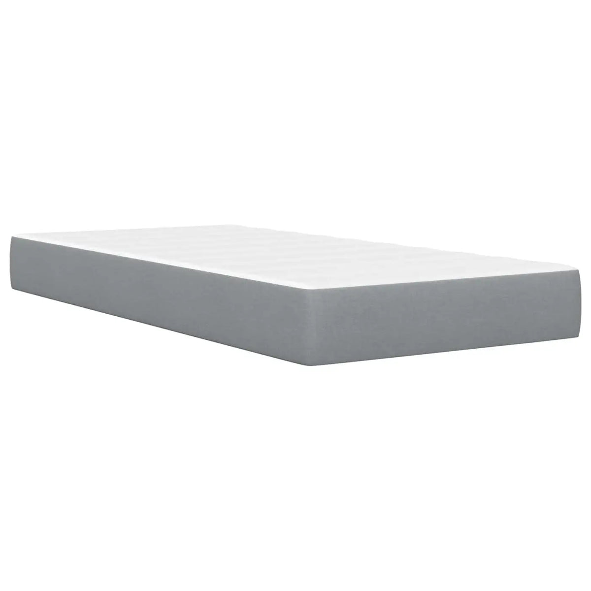 Cadre de lit avec matelas Gris clair 90 x 200 cm Polyester - XIOS