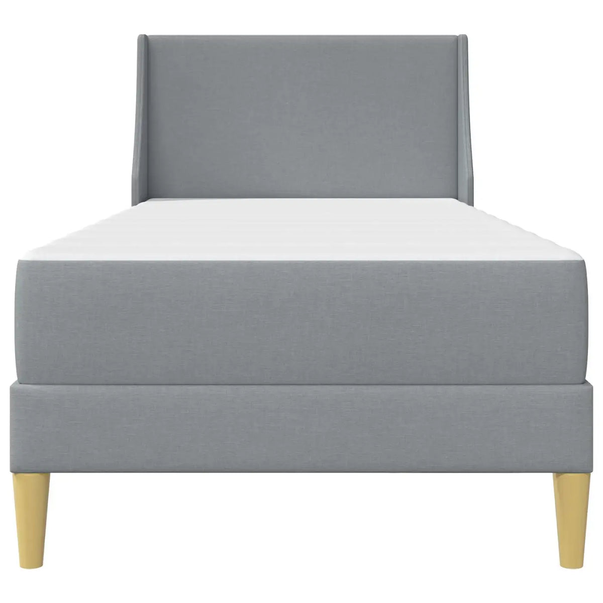 Cadre de lit avec matelas Gris clair 90 x 200 cm Polyester - XIOS