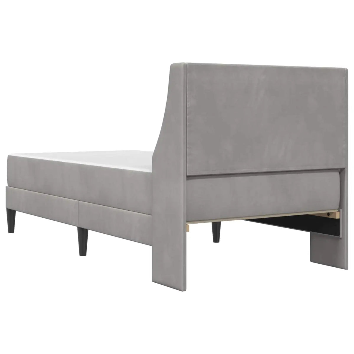 Cadre de lit avec matelas Gris clair 80 x 200 cm Velours - XIOS