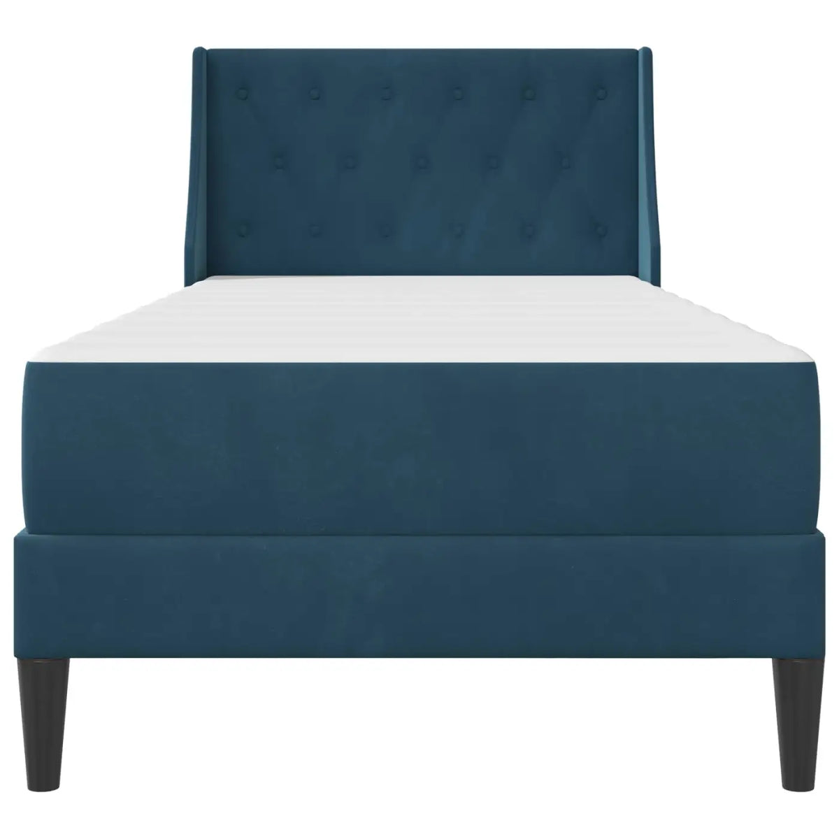 Cadre de lit avec matelas Bleu 80 x 200 cm Velours - XIOS