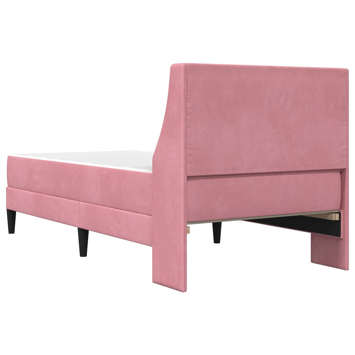 Cadre de lit avec matelas Rose 100 x 200 cm Velours