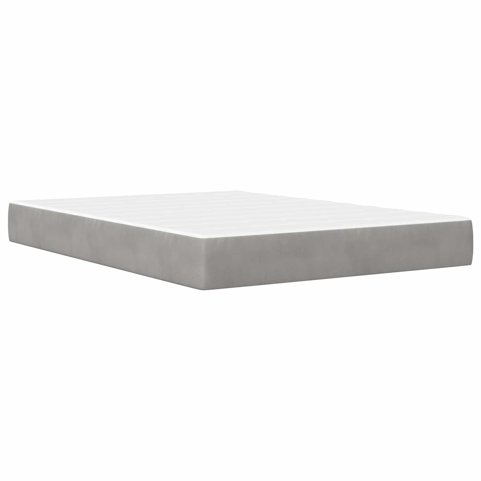 Cadre de lit avec matelas Gris clair 120 x 200 cm Velours - XIOS