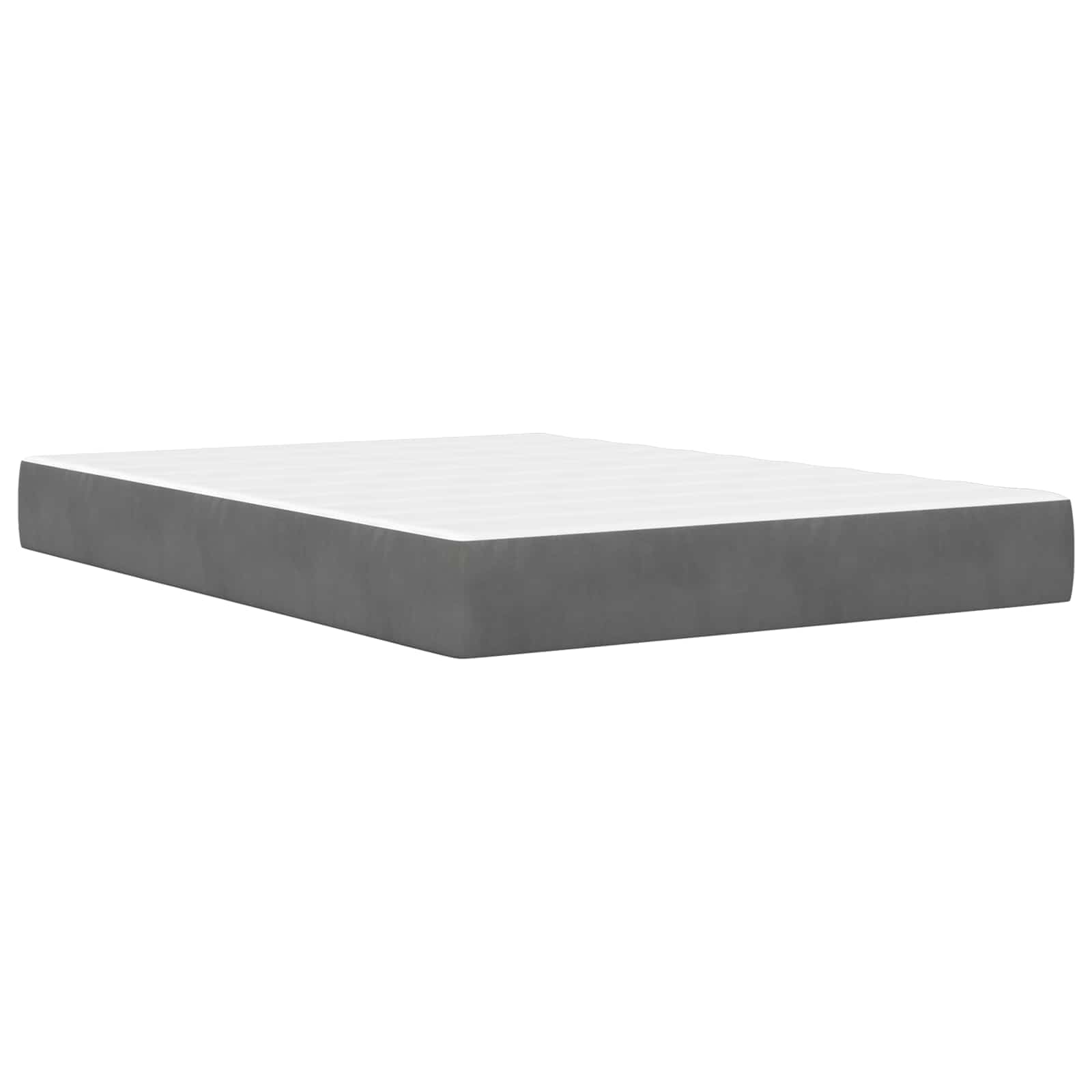 Cadre de lit avec matelas Gris foncé 120 x 200 cm Velours - XIOS