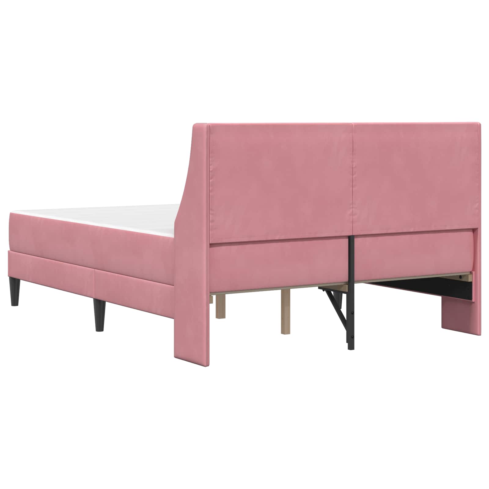 Cadre de lit avec matelas Rose 120 x 200 cm Velours - XIOS