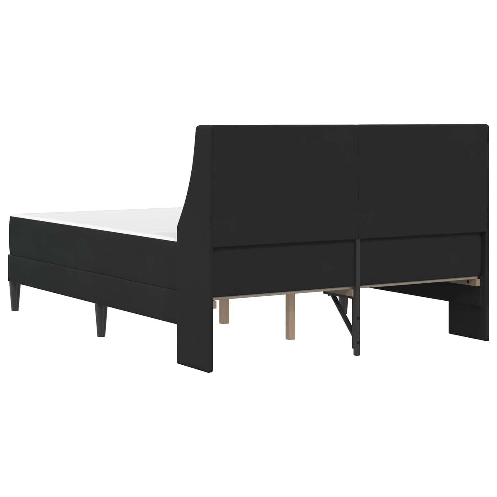 Cadre de lit avec matelas Noir 120 x 200 cm Velours - XIOS