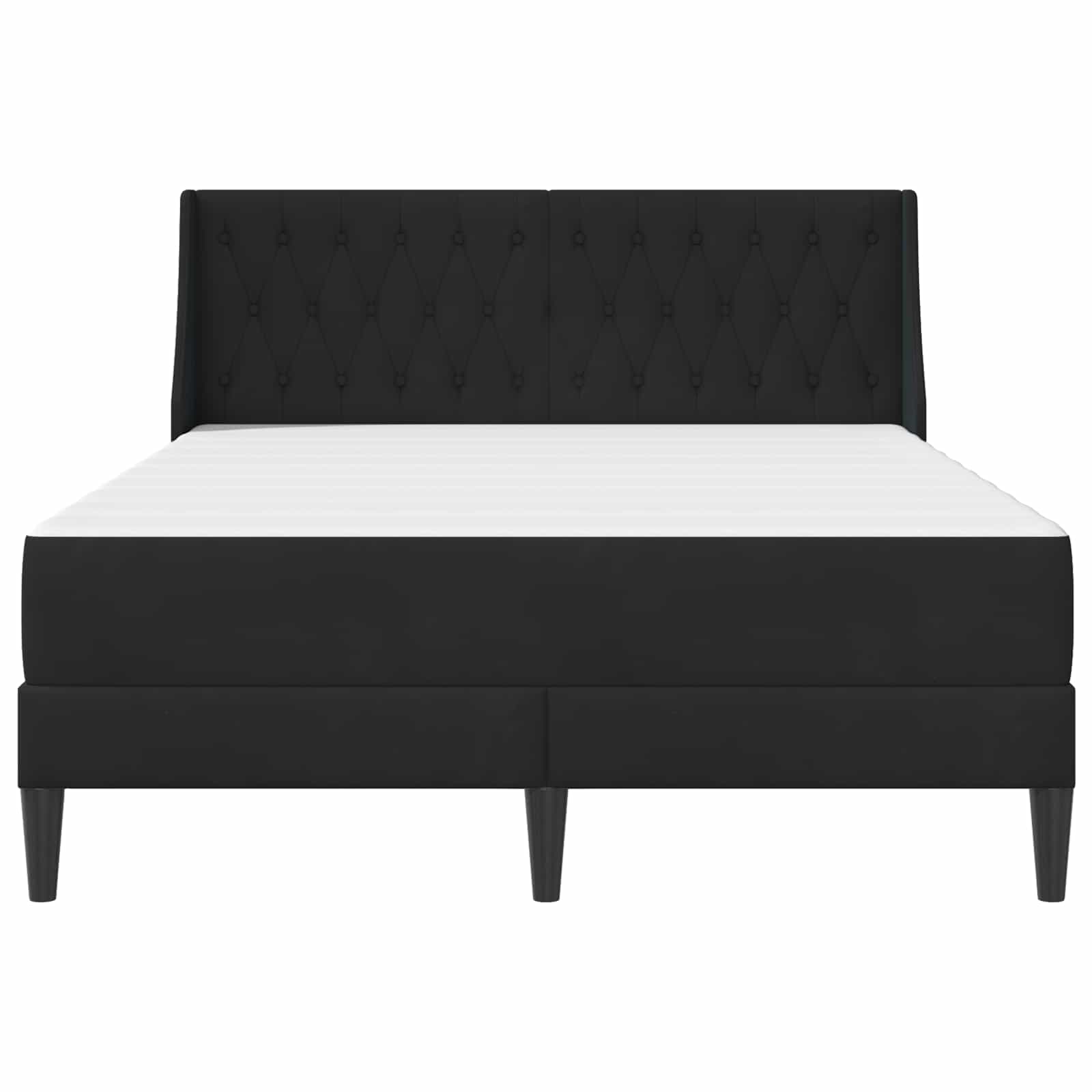 Cadre de lit avec matelas Noir 120 x 200 cm Velours - XIOS