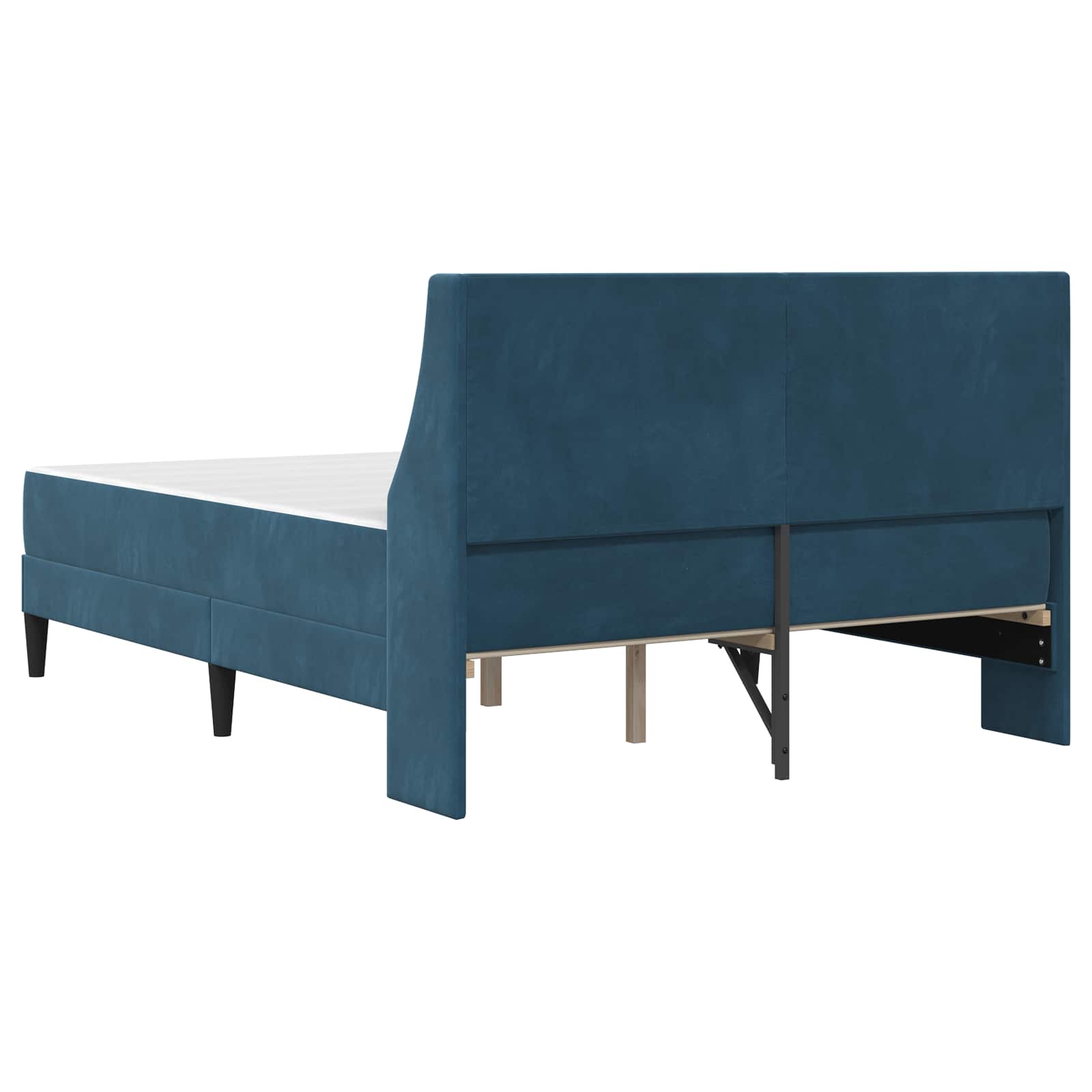 Cadre de lit avec matelas Bleu 120 x 200 cm Velours - XIOS