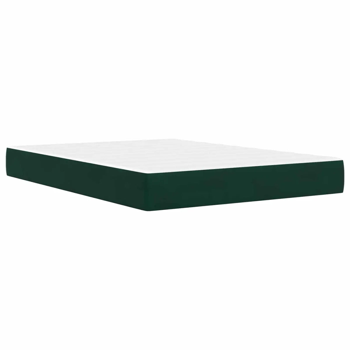 Cadre de lit avec matelas Vert foncé 140 x 200 cm Velours - XIOS