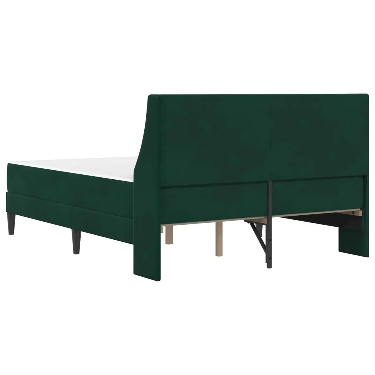Cadre de lit avec matelas Vert foncé 140 x 200 cm Velours - XIOS
