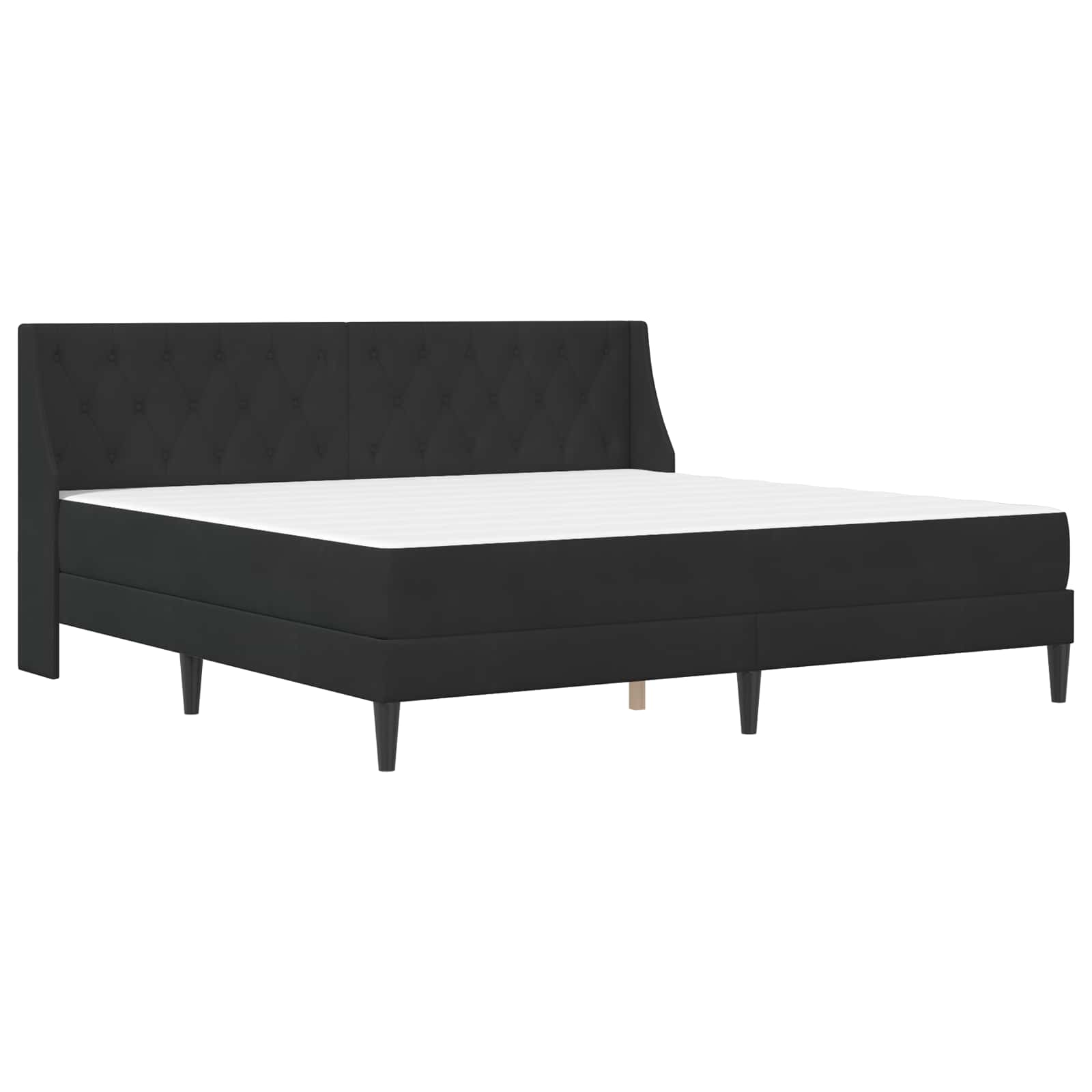 Cadre de lit avec matelas Montage mural 2 pcs Noir Velours - XIOS
